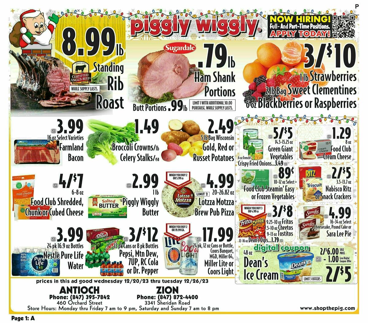 Piggly Wiggly Weekly Ad from December 20