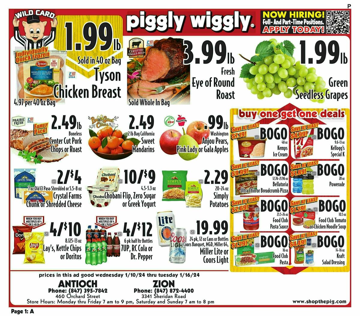 Piggly Wiggly Weekly Ad from January 10