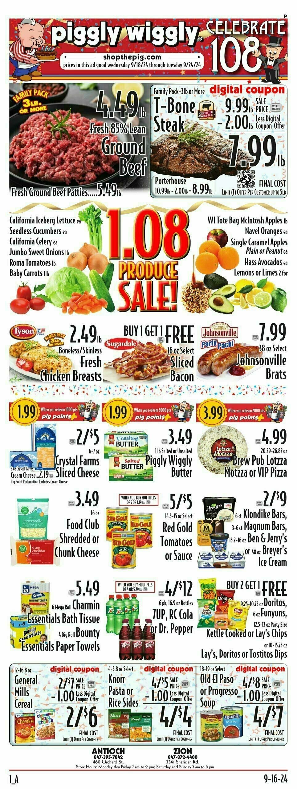 Piggly Wiggly Weekly Ad from September 18