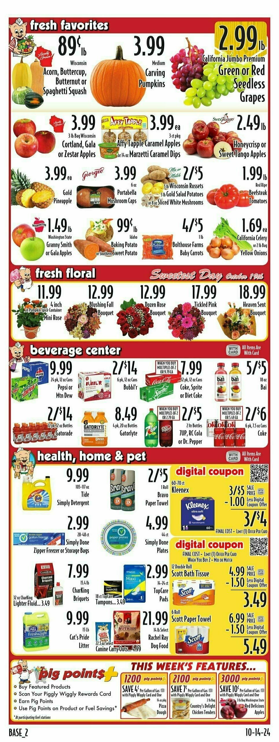 Piggly Wiggly Weekly Ad from October 16