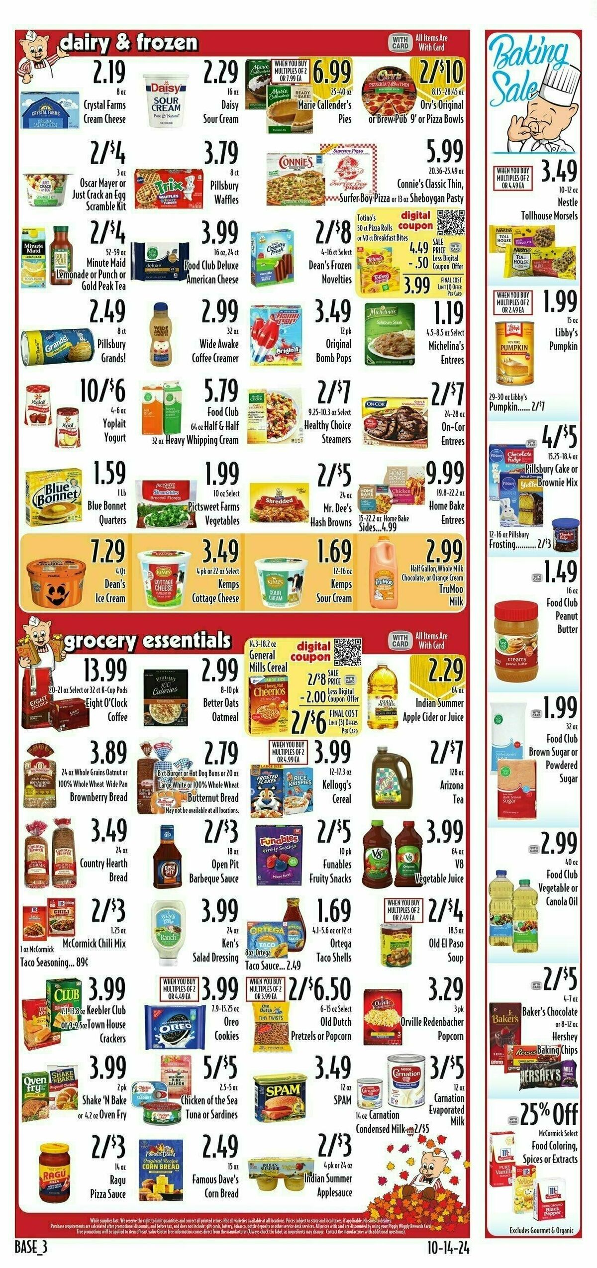 Piggly Wiggly Weekly Ad from October 16