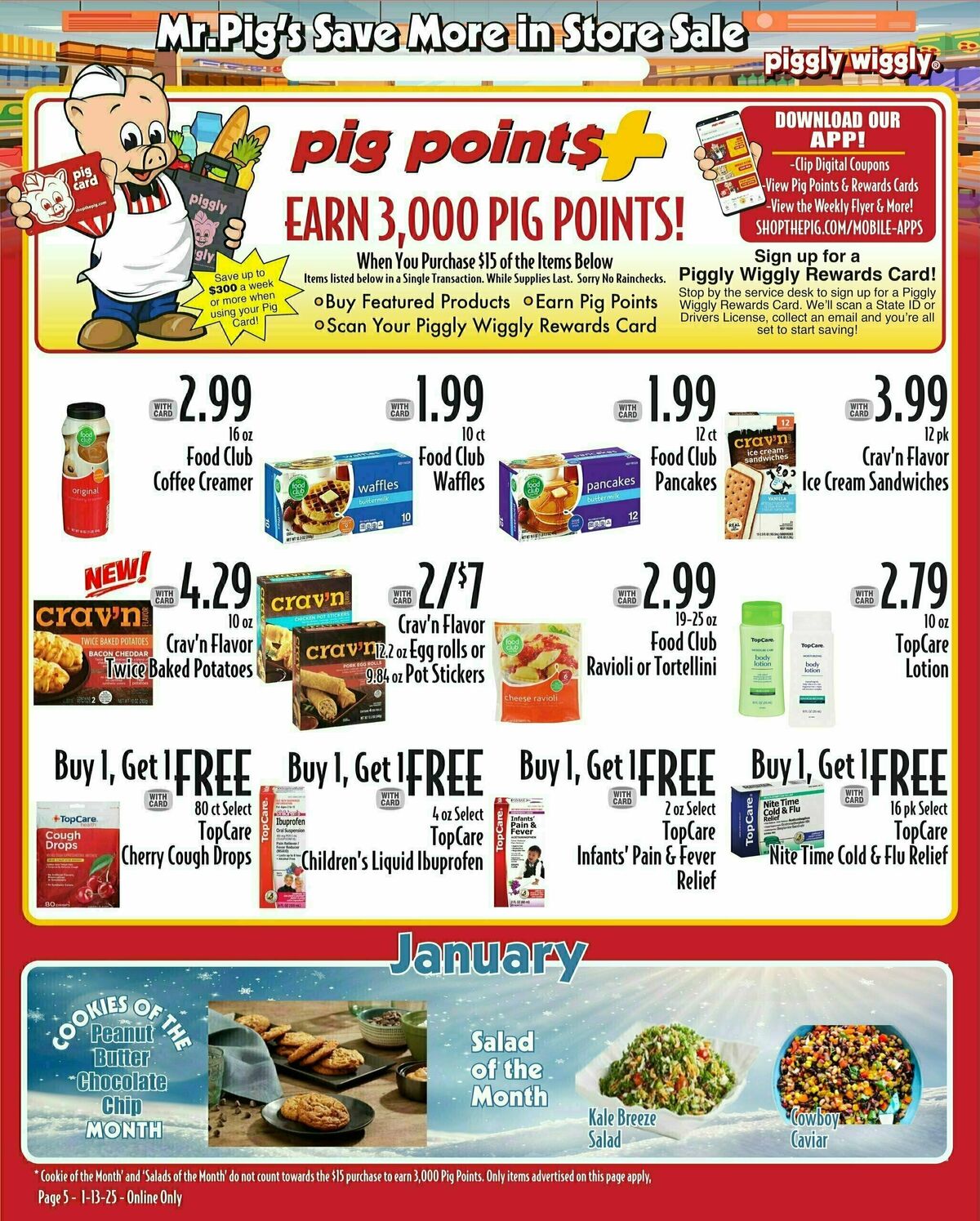 Piggly Wiggly Weekly Ad from January 15