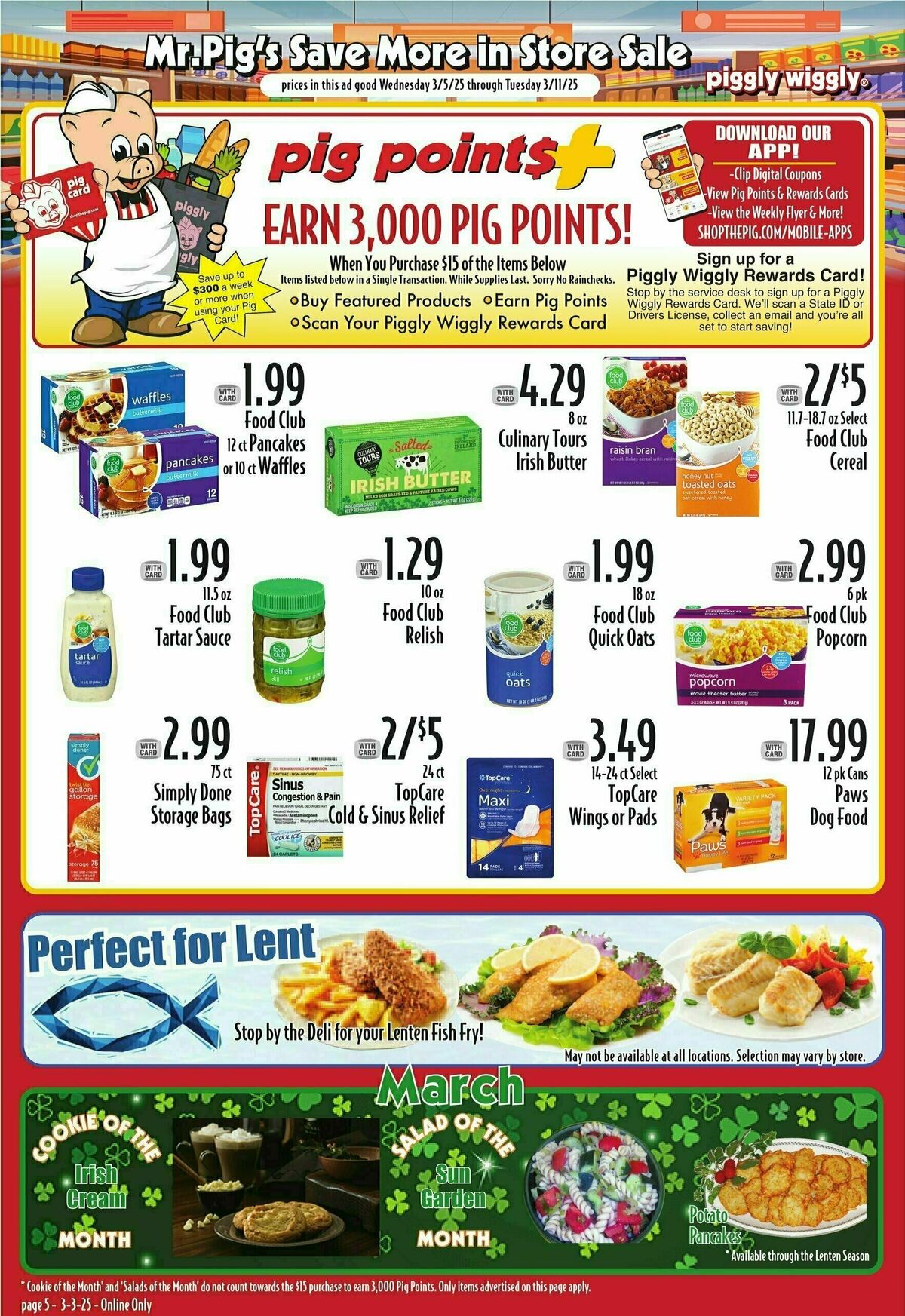 Piggly Wiggly Weekly Ad from March 5