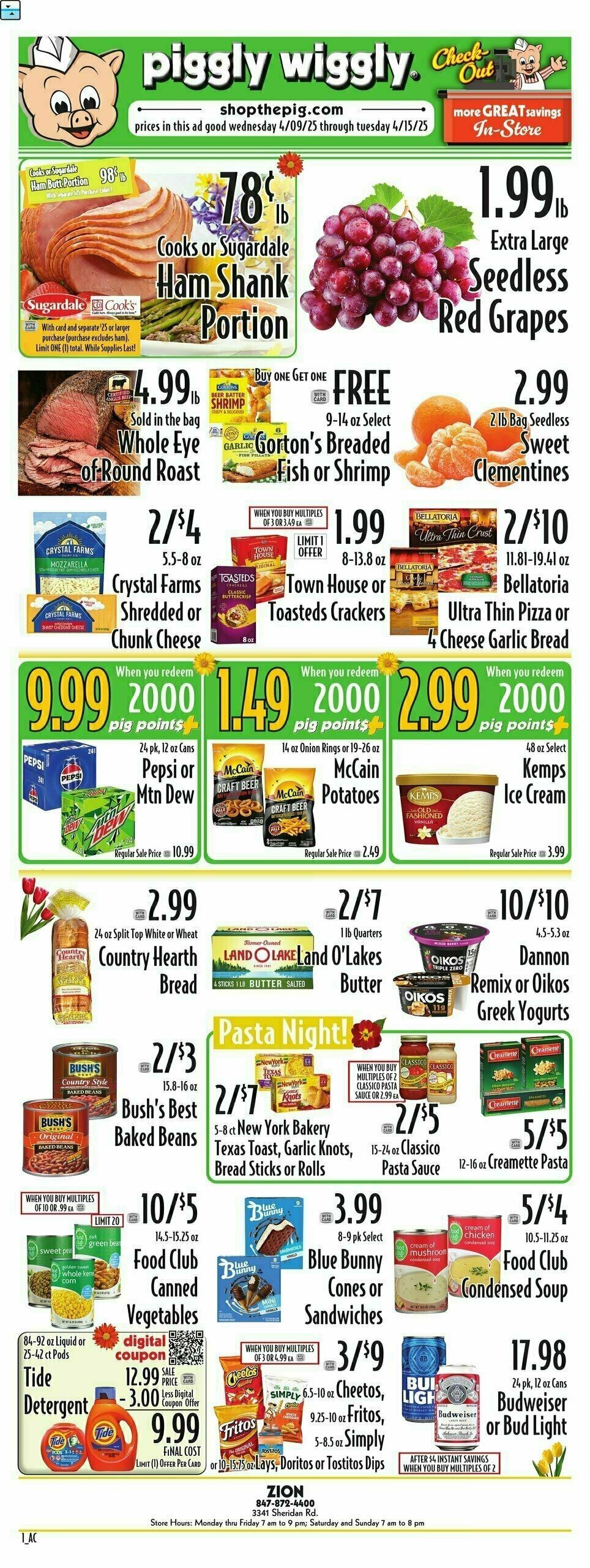 Piggly Wiggly Weekly Ad from April 9
