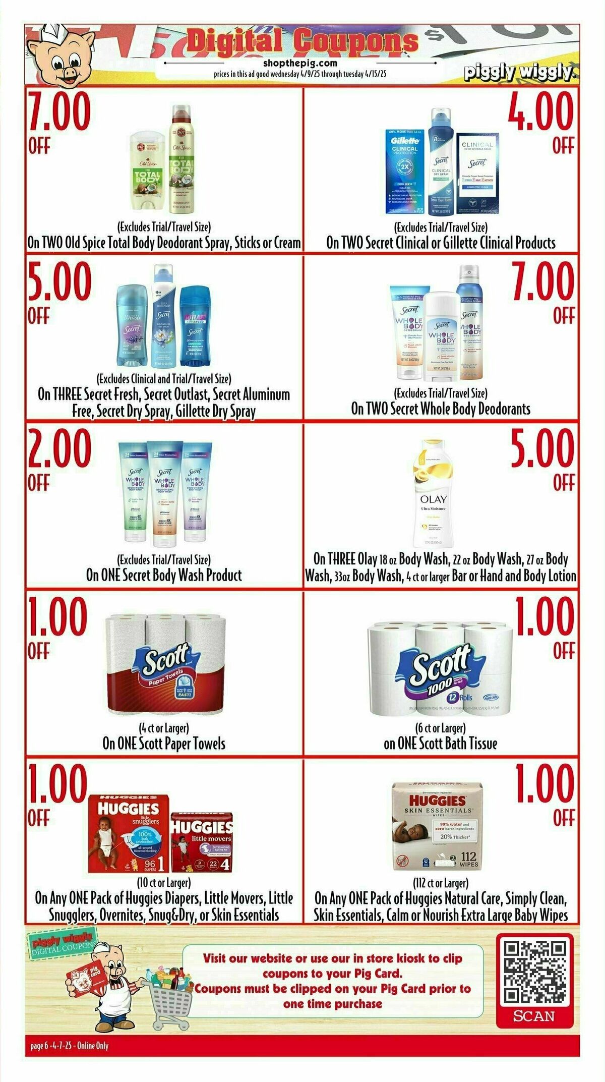 Piggly Wiggly Weekly Ad from April 9