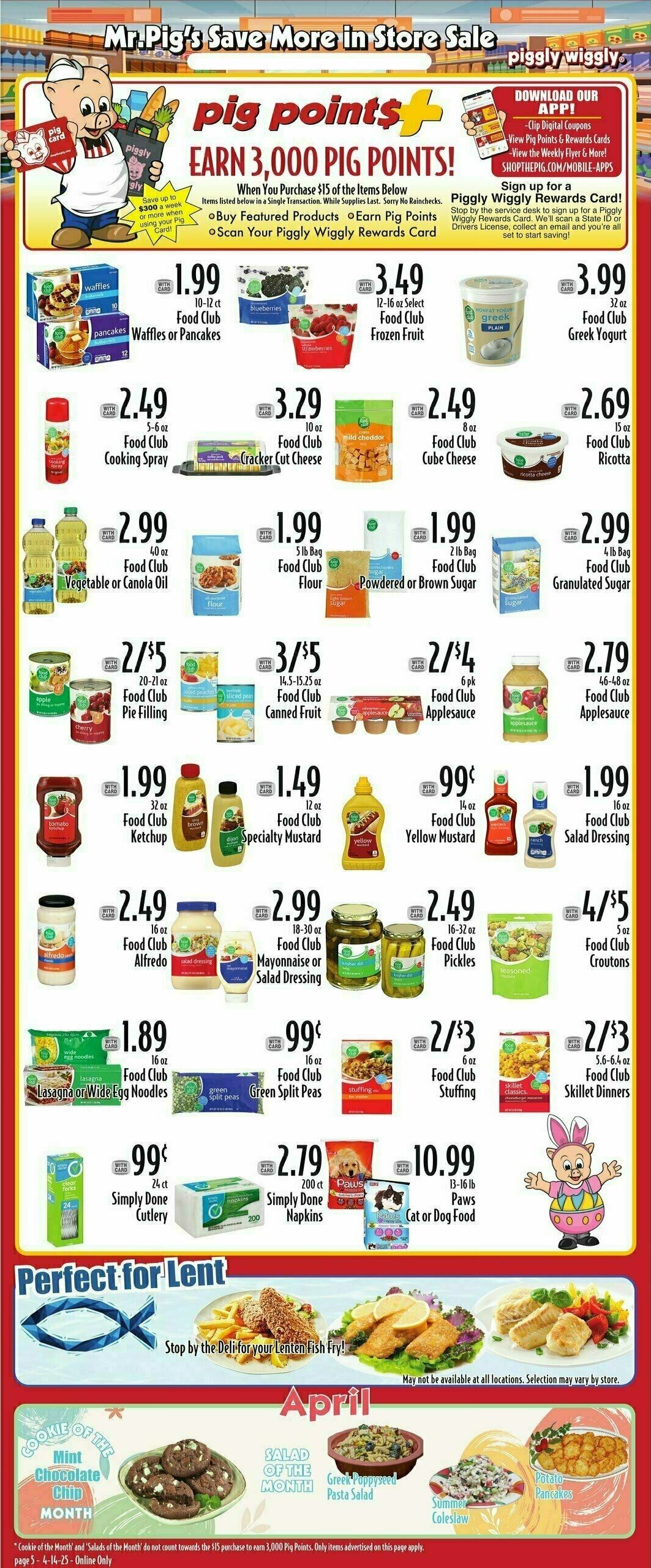 Piggly Wiggly Weekly Ad from April 16
