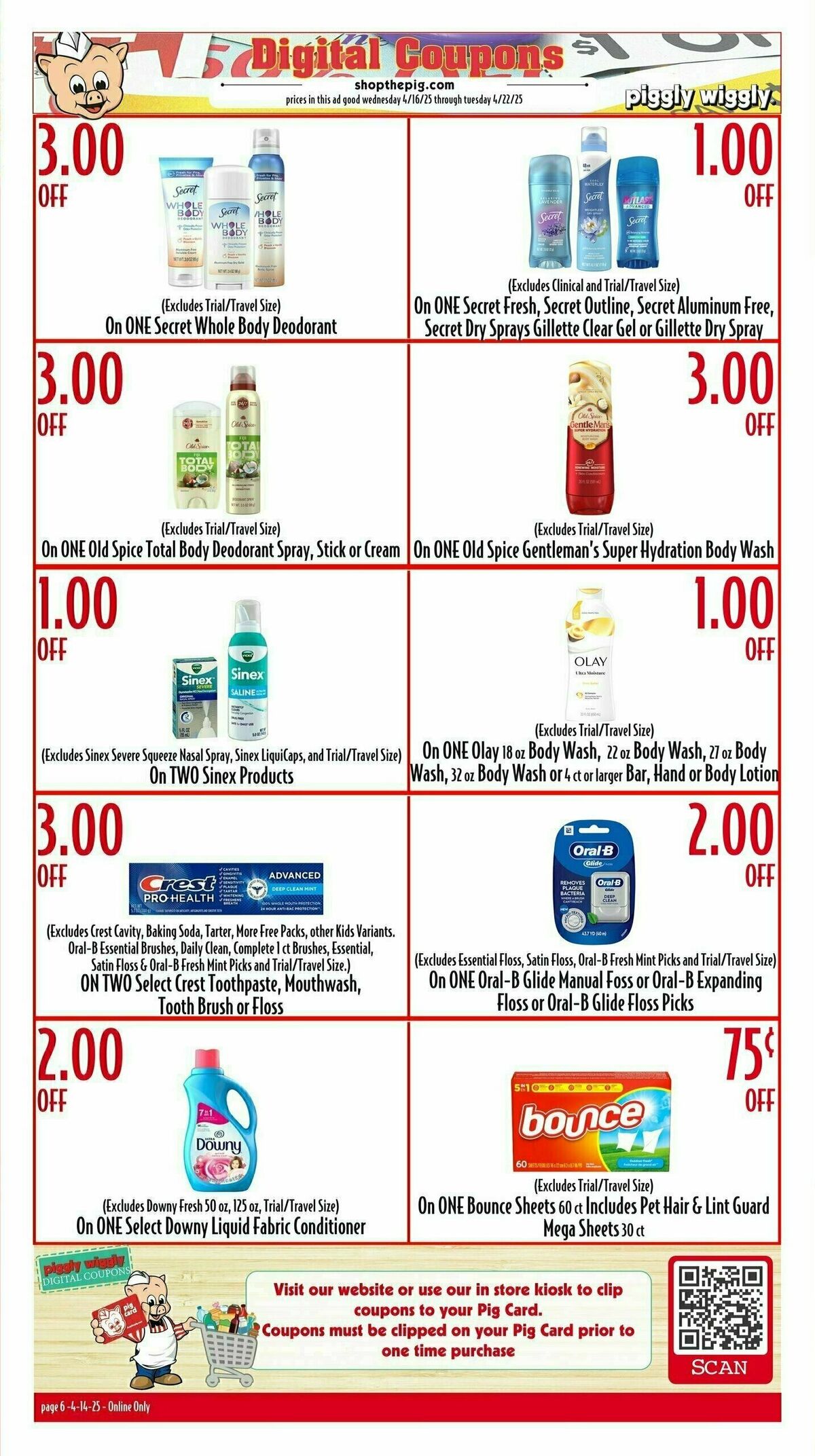 Piggly Wiggly Weekly Ad from April 16