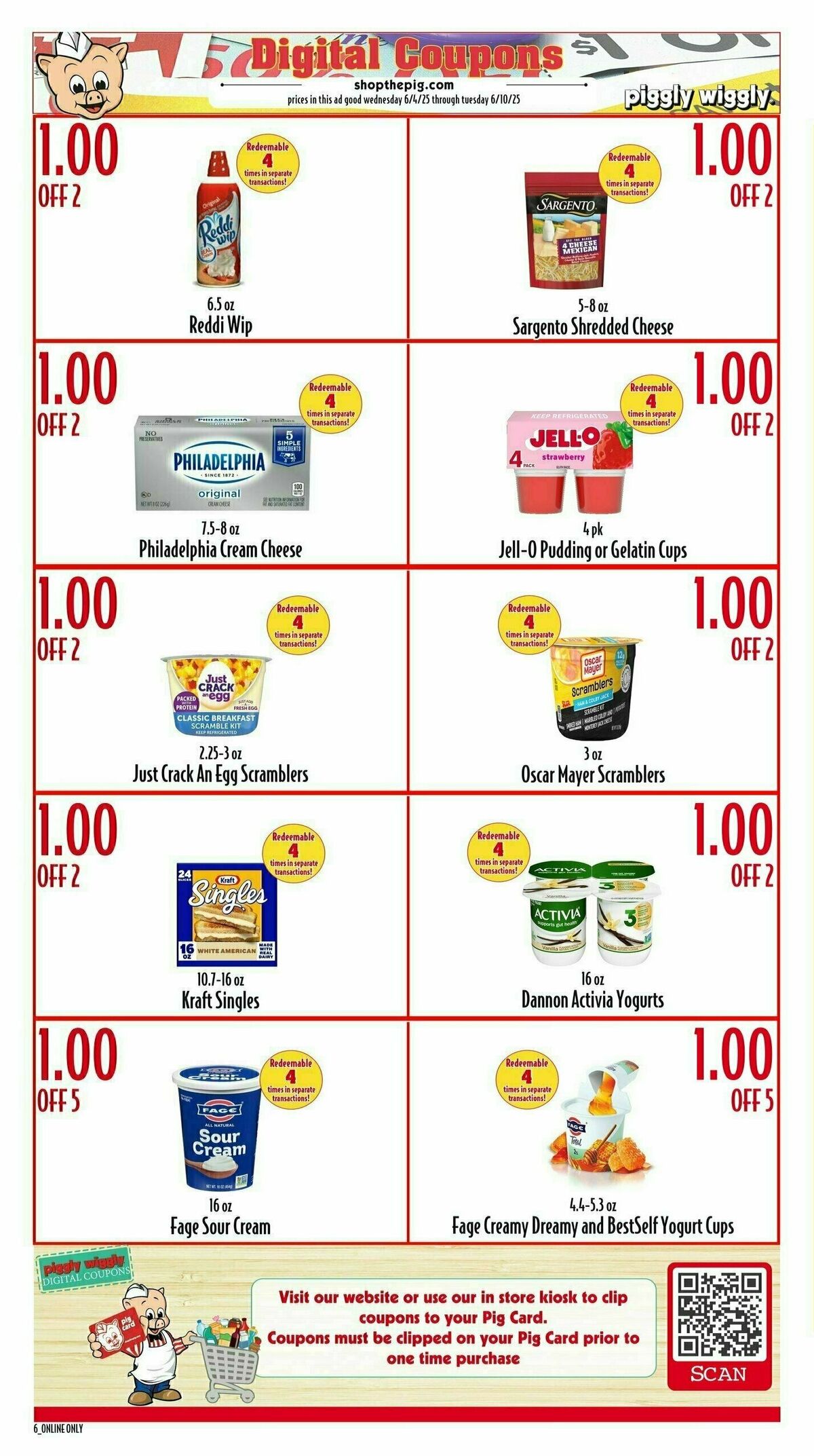 Piggly Wiggly Weekly Ad from June 4
