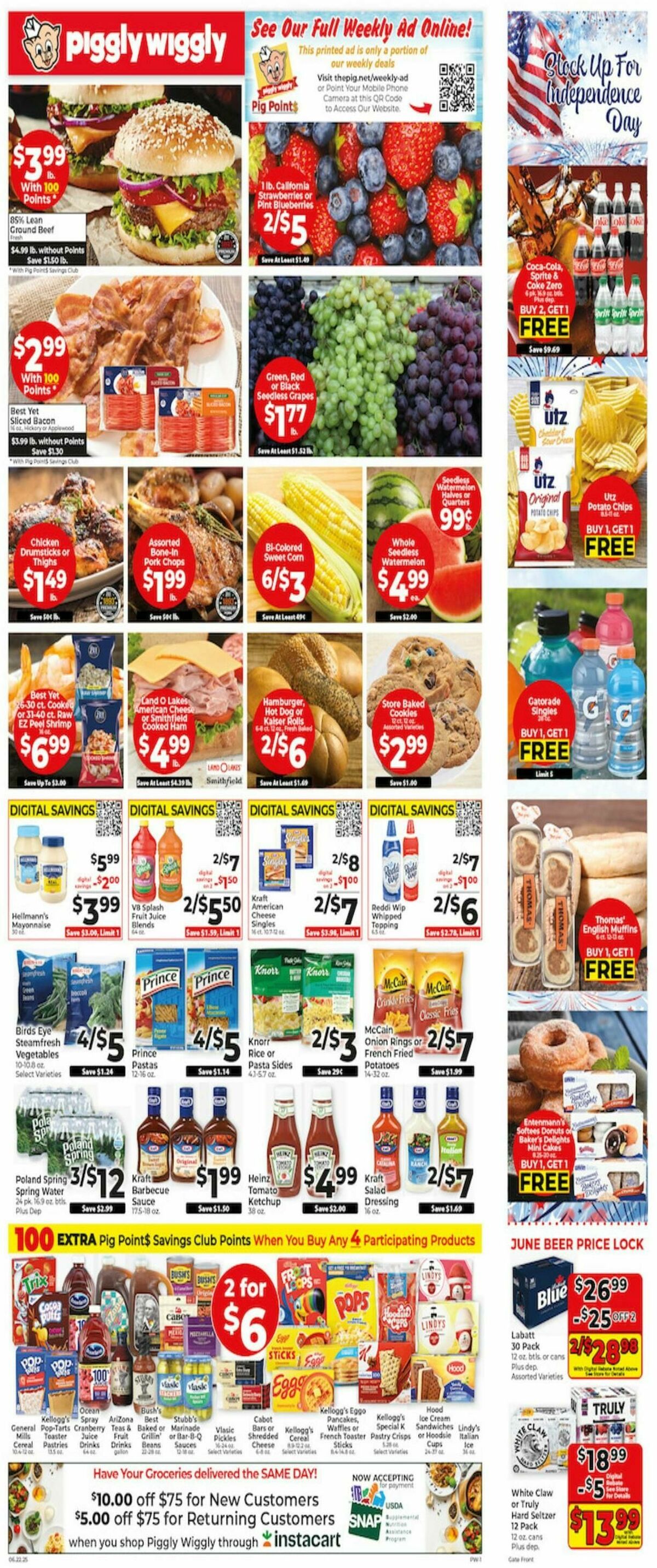 Piggly Wiggly Weekly Ad from June 22