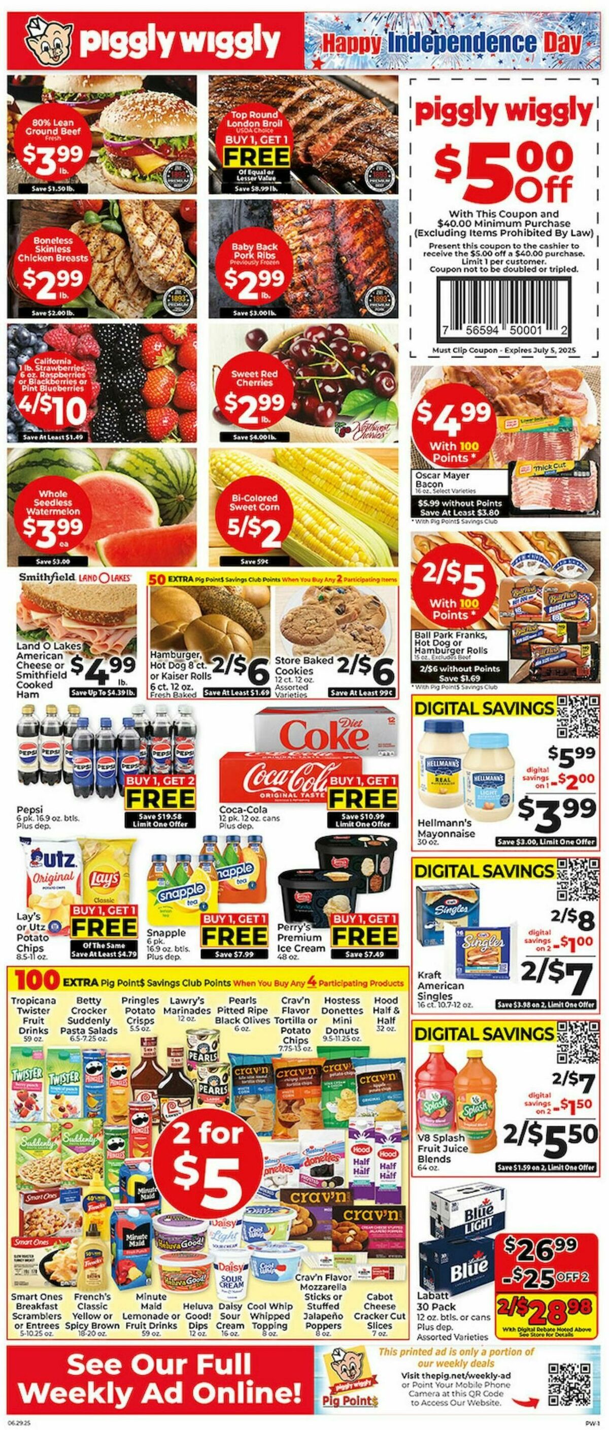 Piggly Wiggly Weekly Ad from June 29