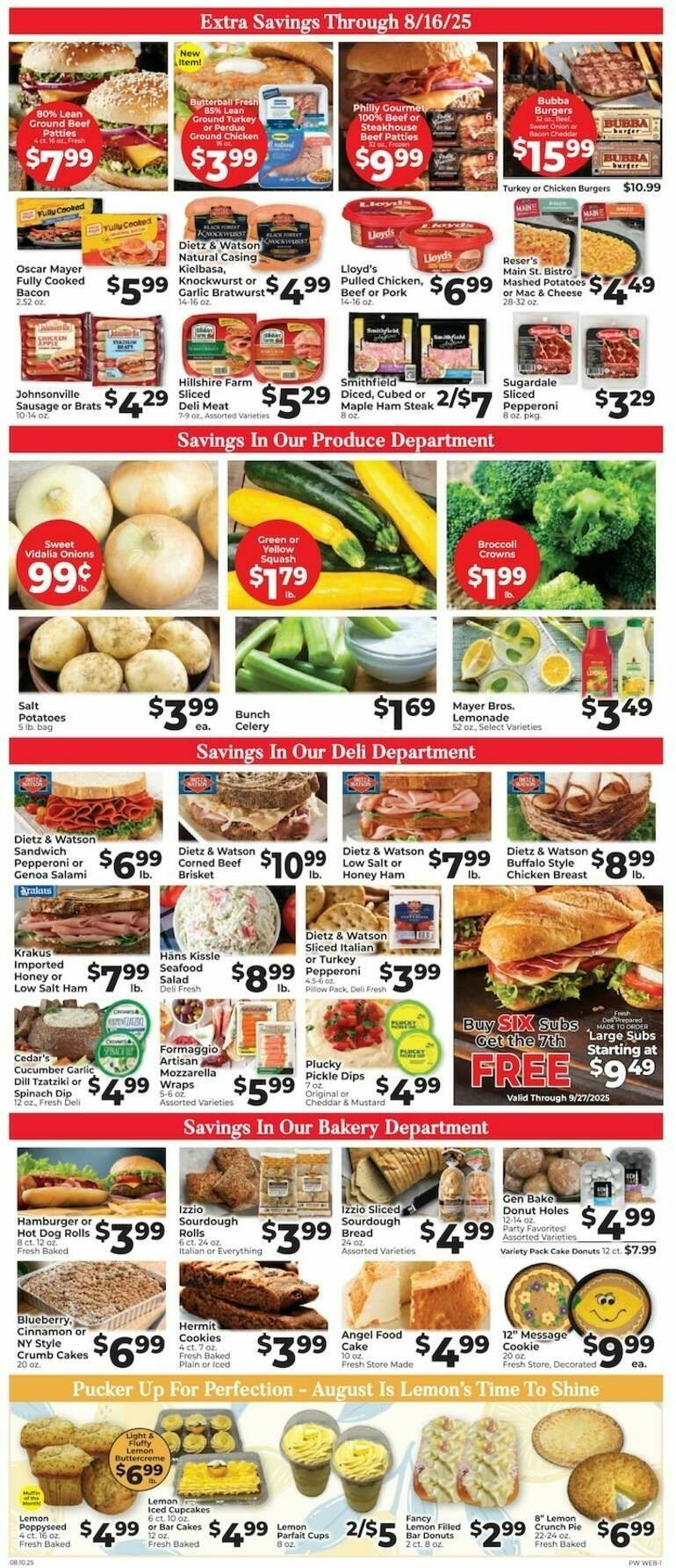 Piggly Wiggly Weekly Ad from August 10