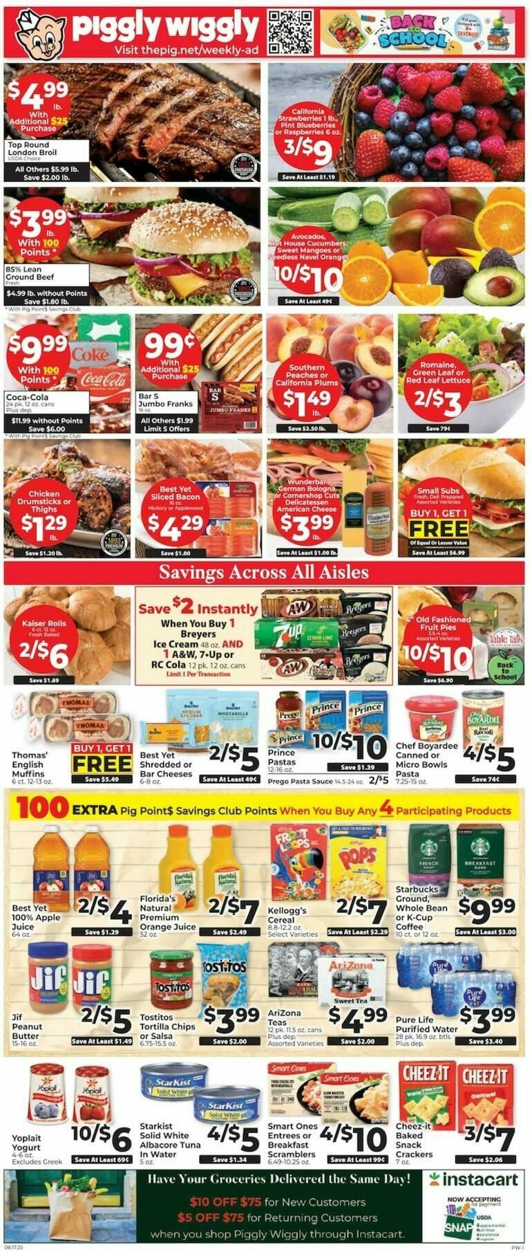 Piggly Wiggly Weekly Ad from August 17