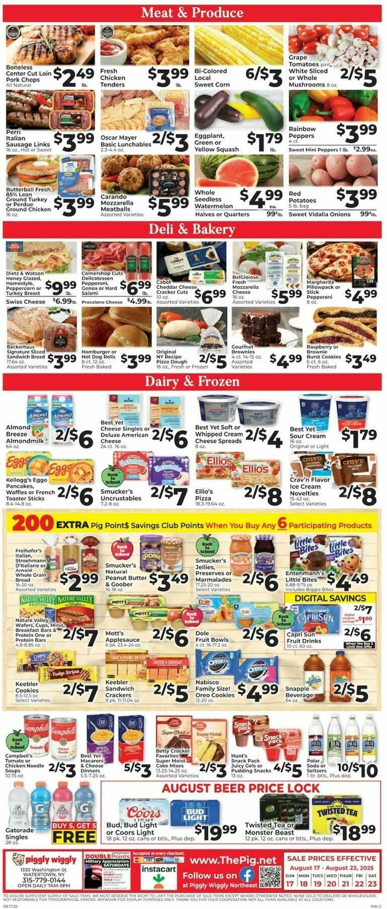 Piggly Wiggly Weekly Ad from August 17