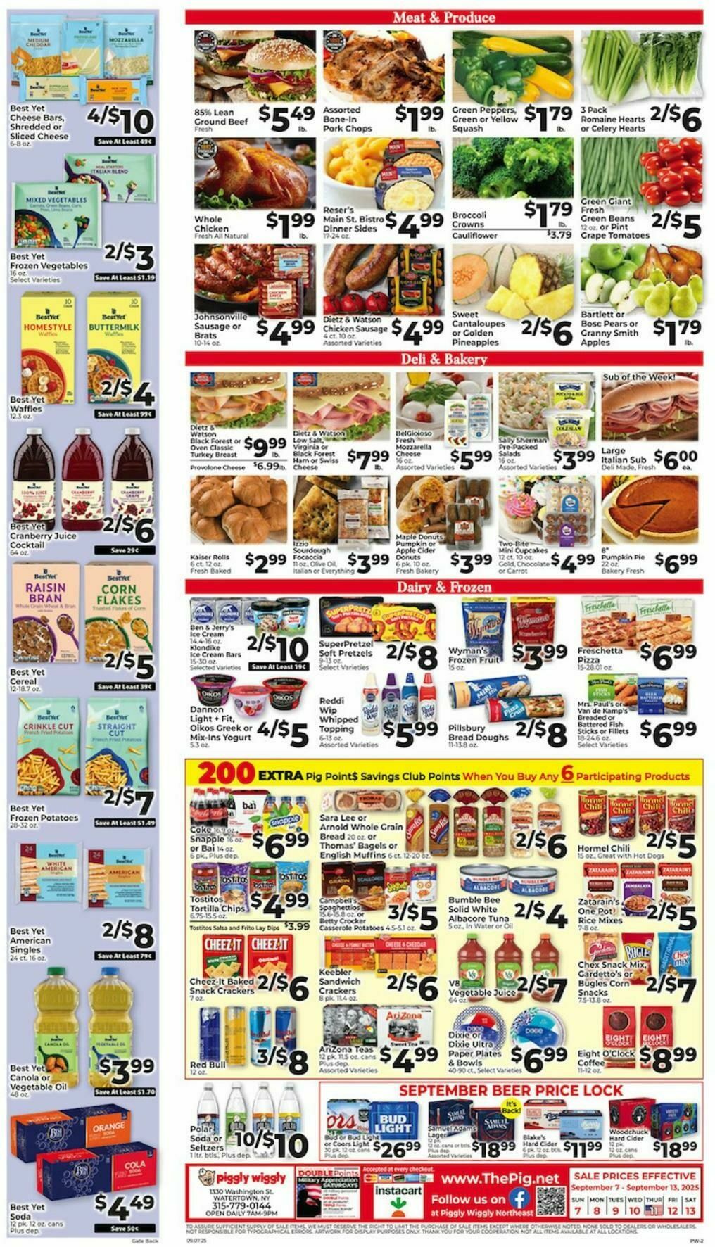 Piggly Wiggly Weekly Ad from September 7