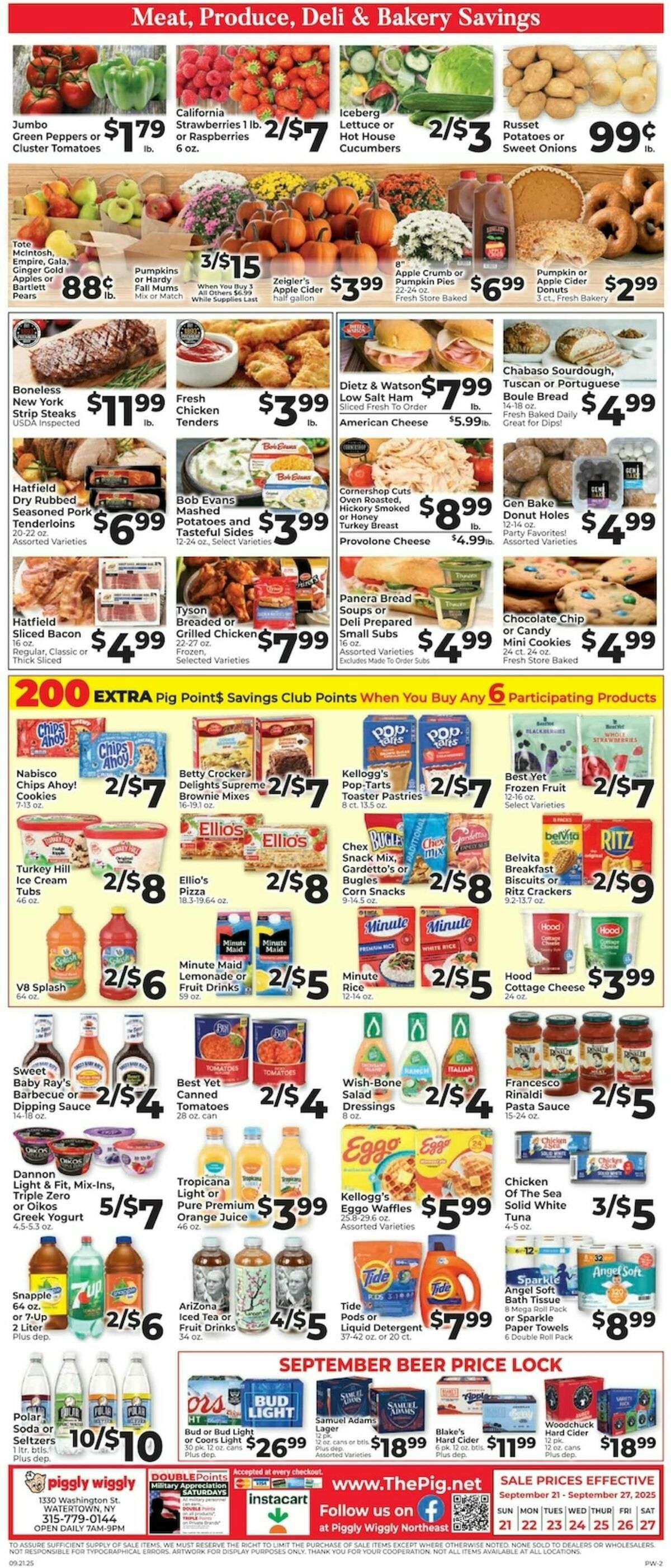 Piggly Wiggly Weekly Ad from September 21
