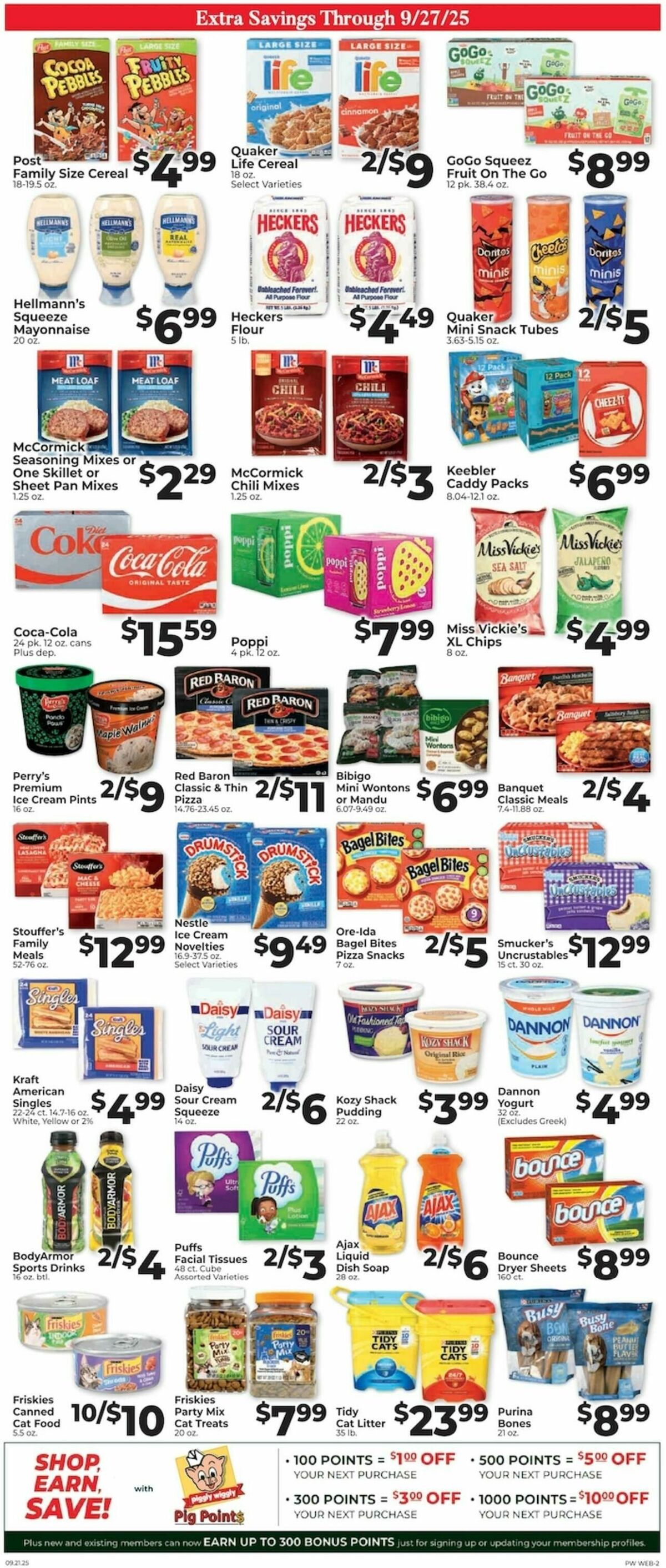 Piggly Wiggly Weekly Ad from September 21