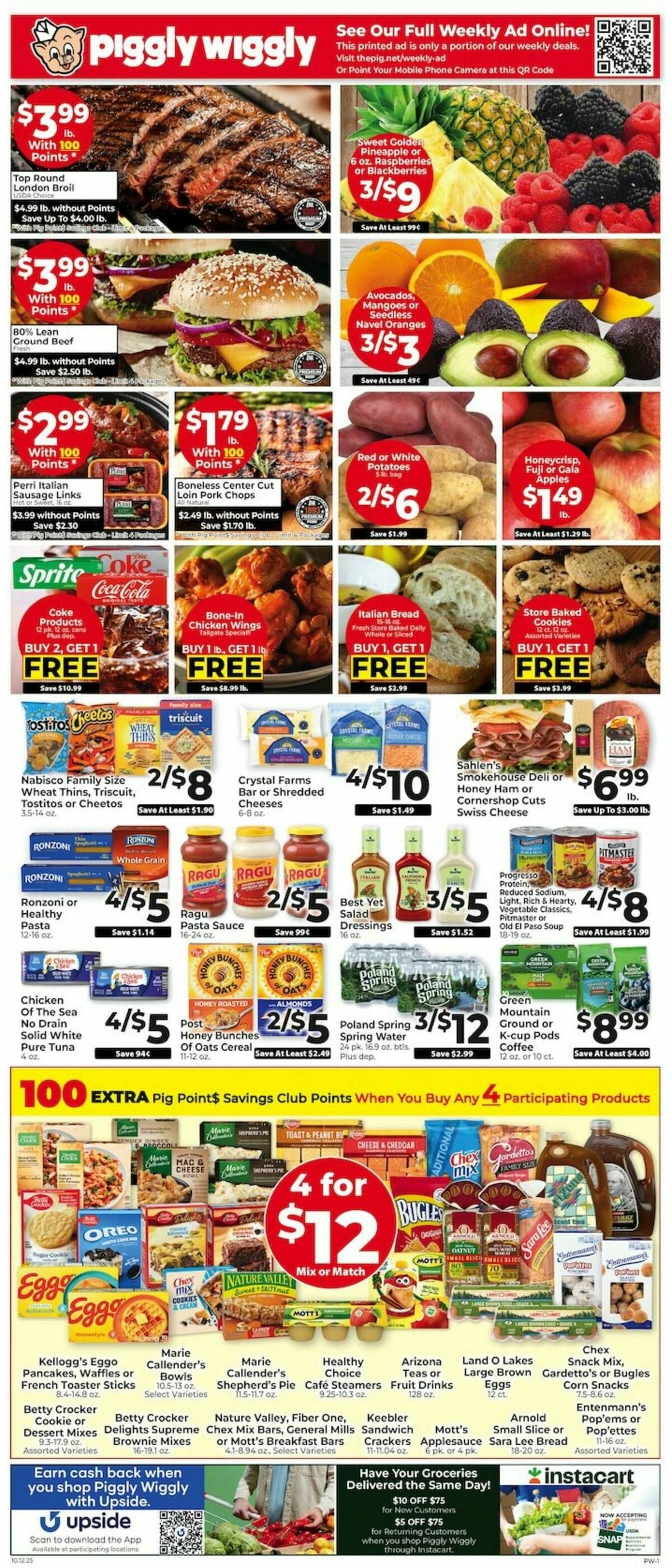 Piggly Wiggly Weekly Ad from October 12