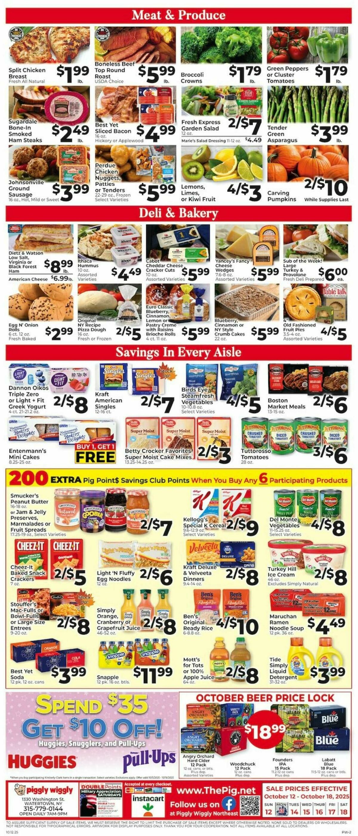 Piggly Wiggly Weekly Ad from October 12