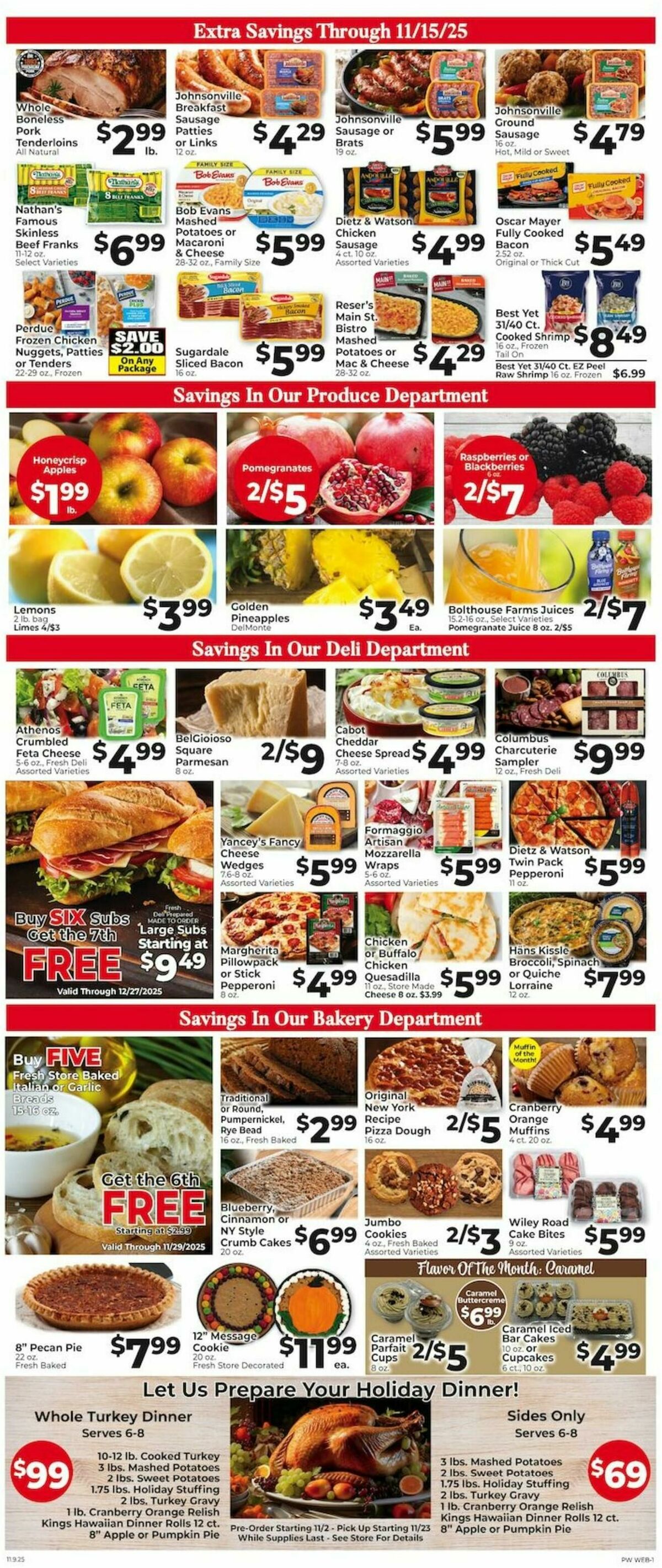 Piggly Wiggly Weekly Ad from November 9