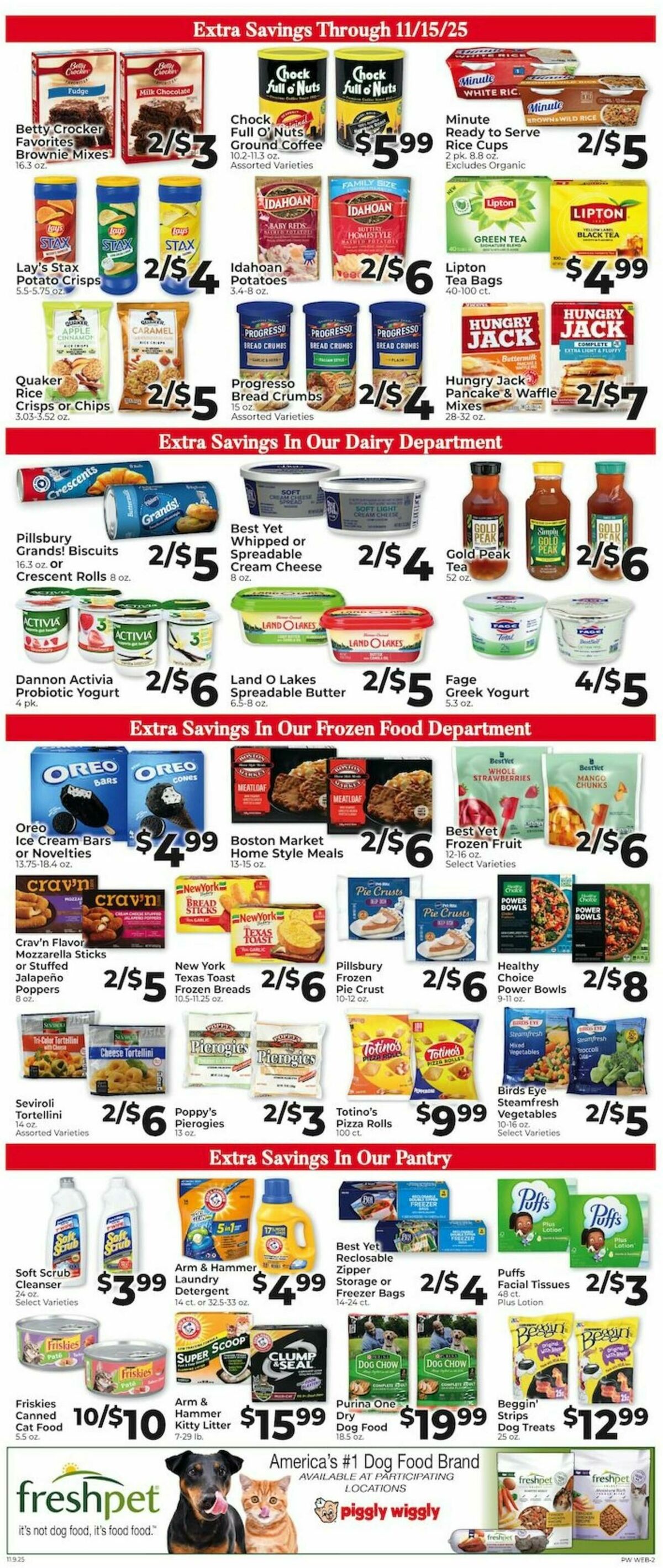 Piggly Wiggly Weekly Ad from November 9