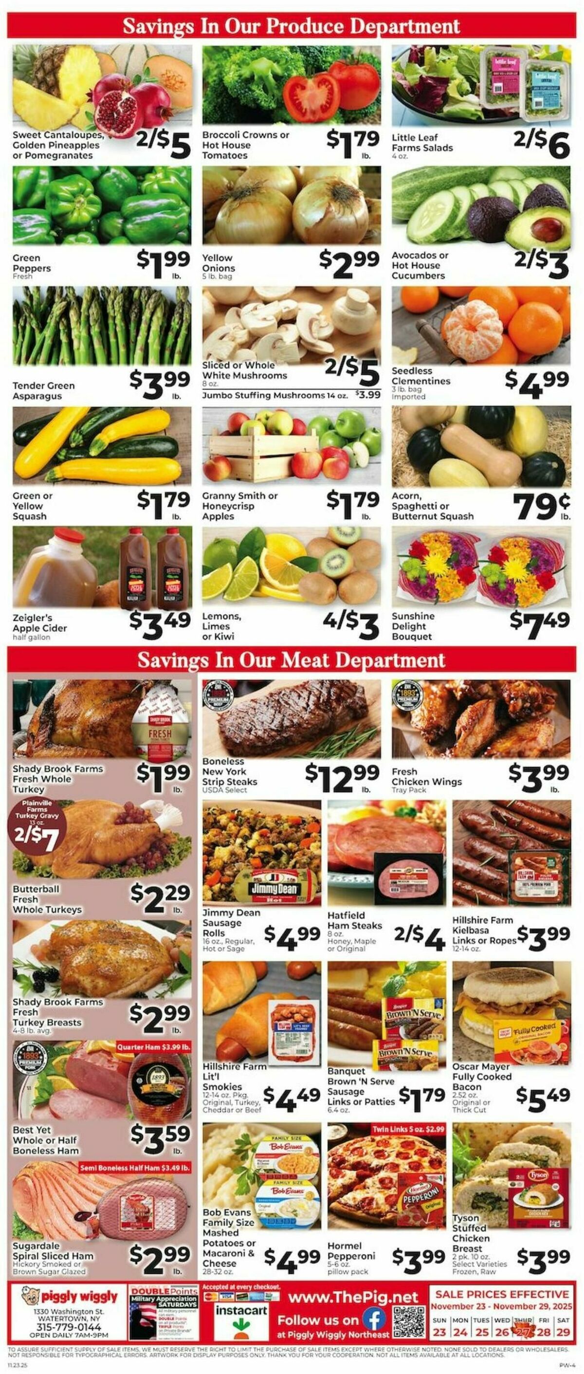 Piggly Wiggly Weekly Ad from November 23