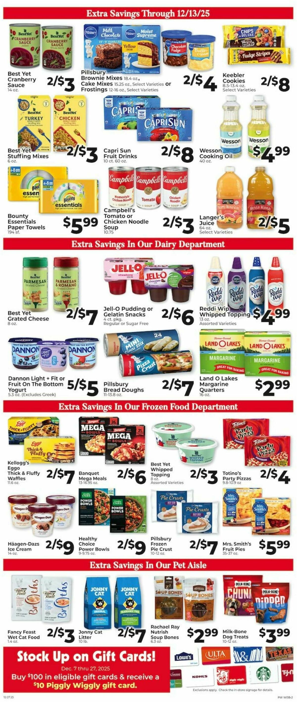 Piggly Wiggly Weekly Ad from December 7