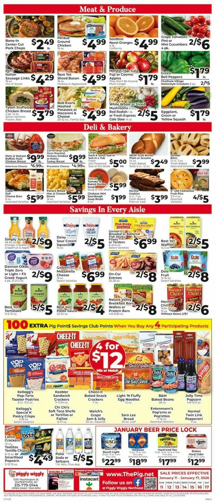Piggly Wiggly Weekly Ad from January 11
