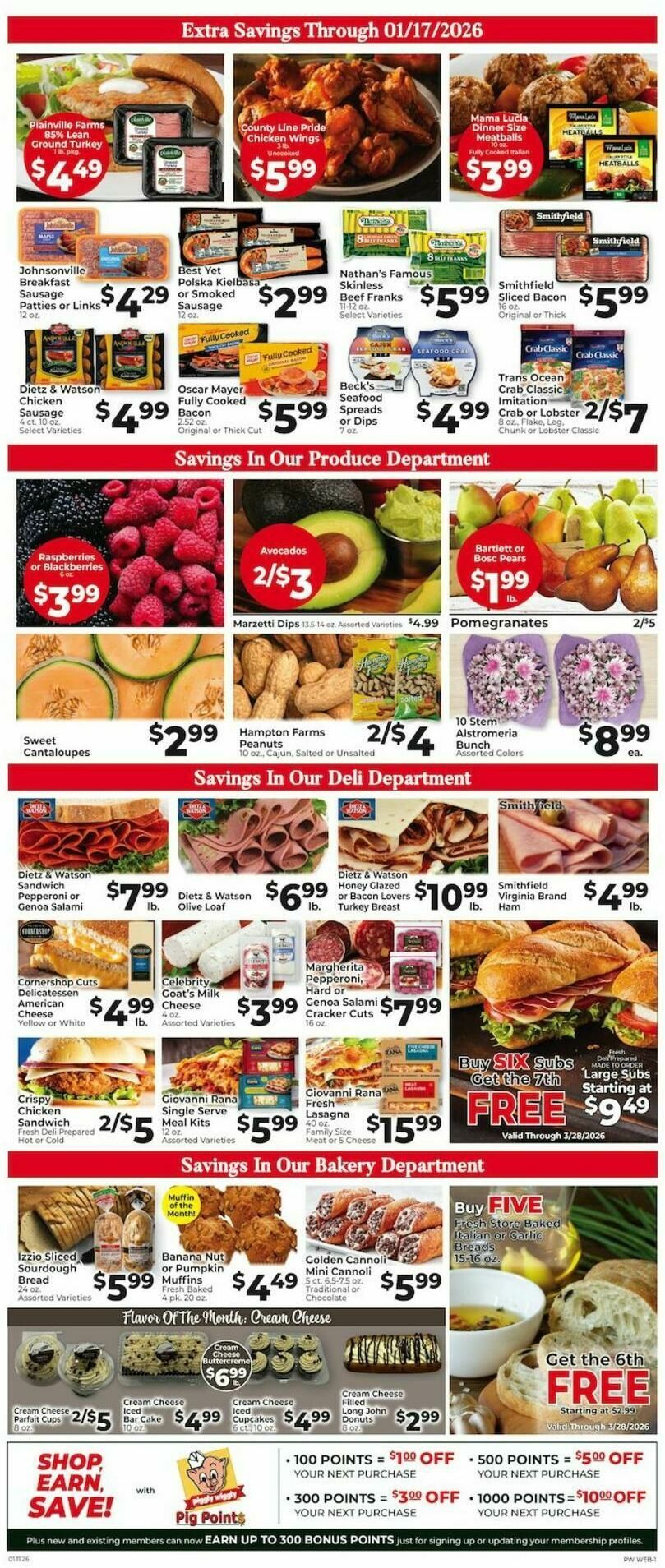 Piggly Wiggly Weekly Ad from January 11