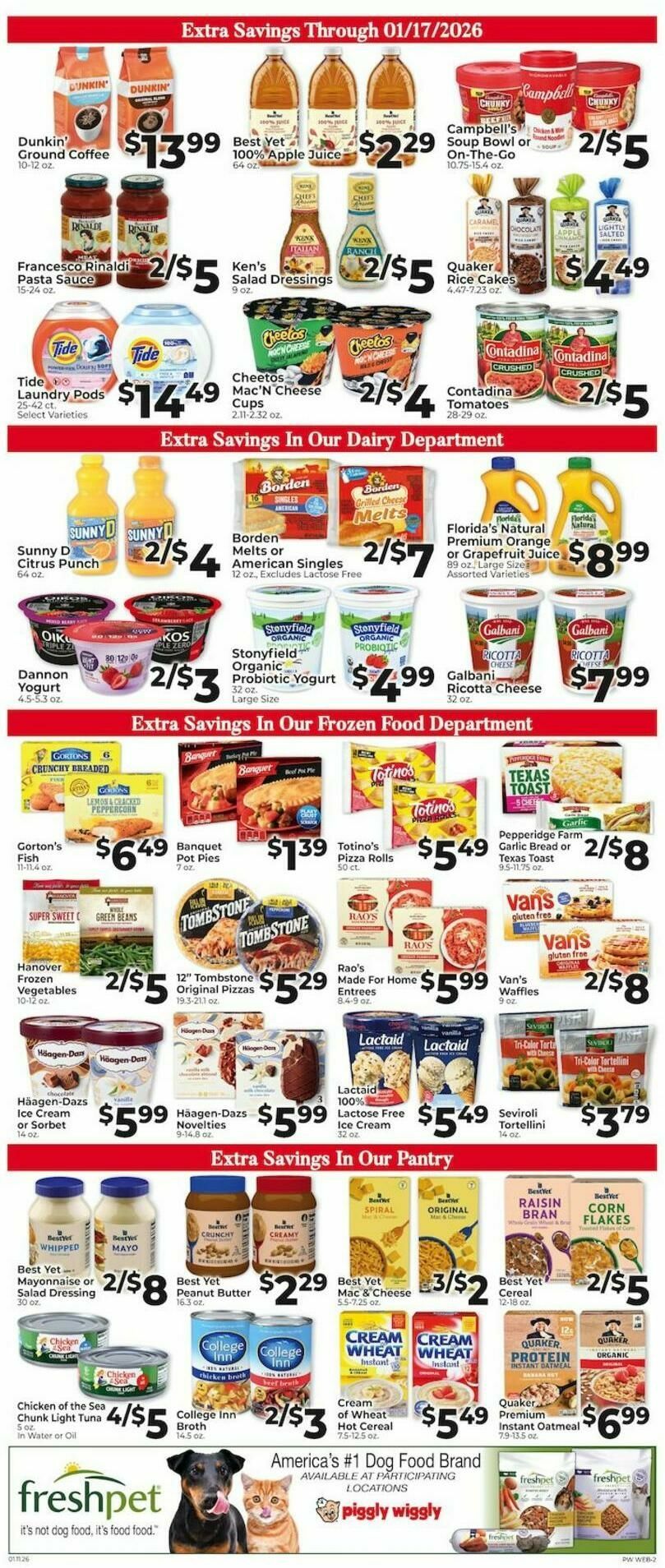 Piggly Wiggly Weekly Ad from January 11
