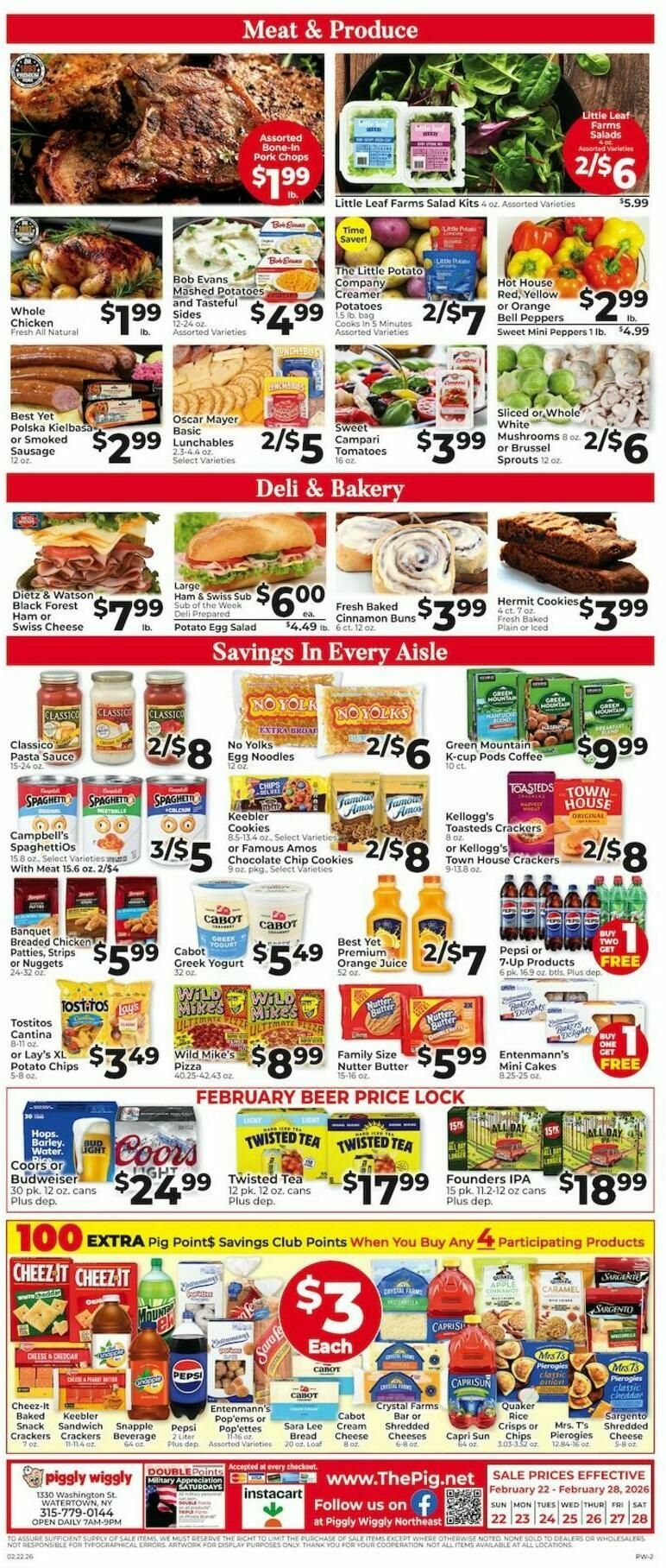 Piggly Wiggly Weekly Ad from February 22