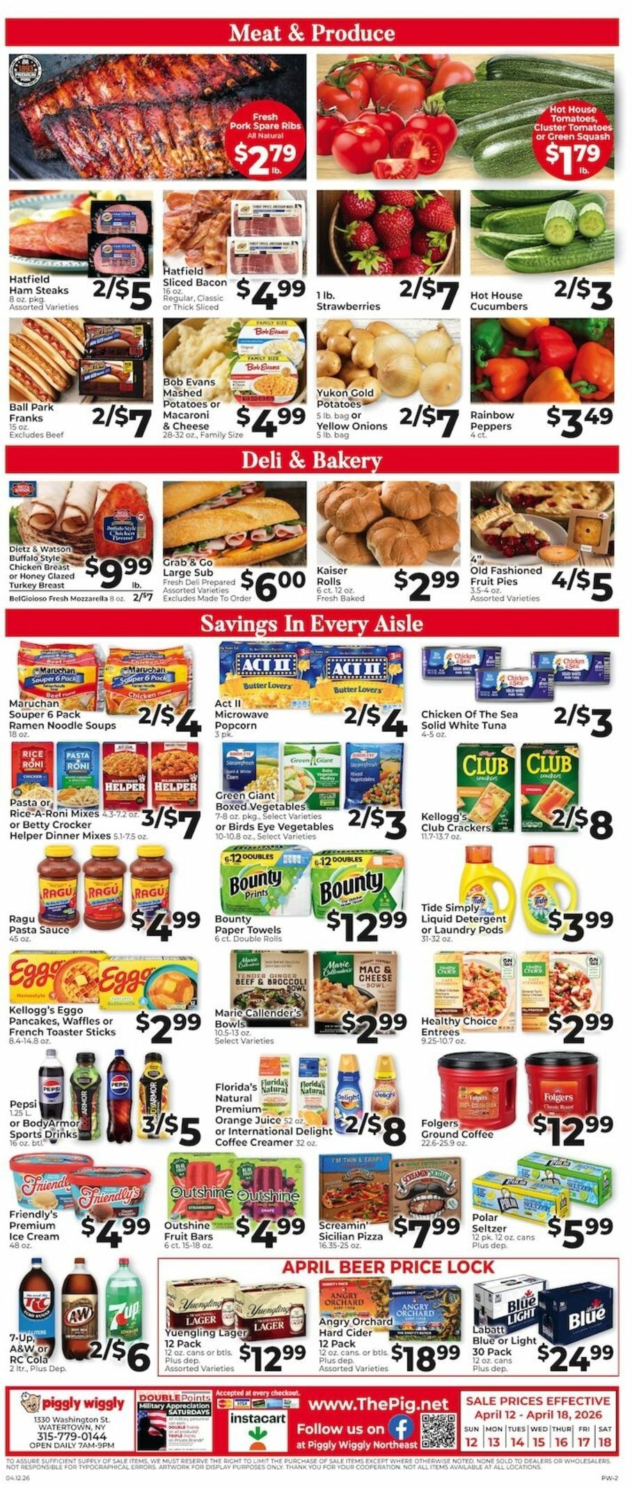 Piggly Wiggly Weekly Ad from April 12