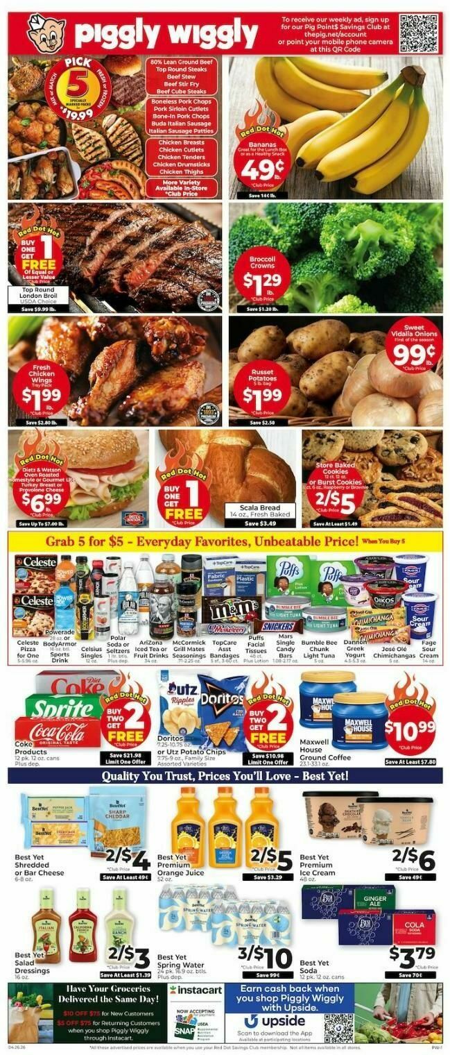 Piggly Wiggly Weekly Ad from April 26