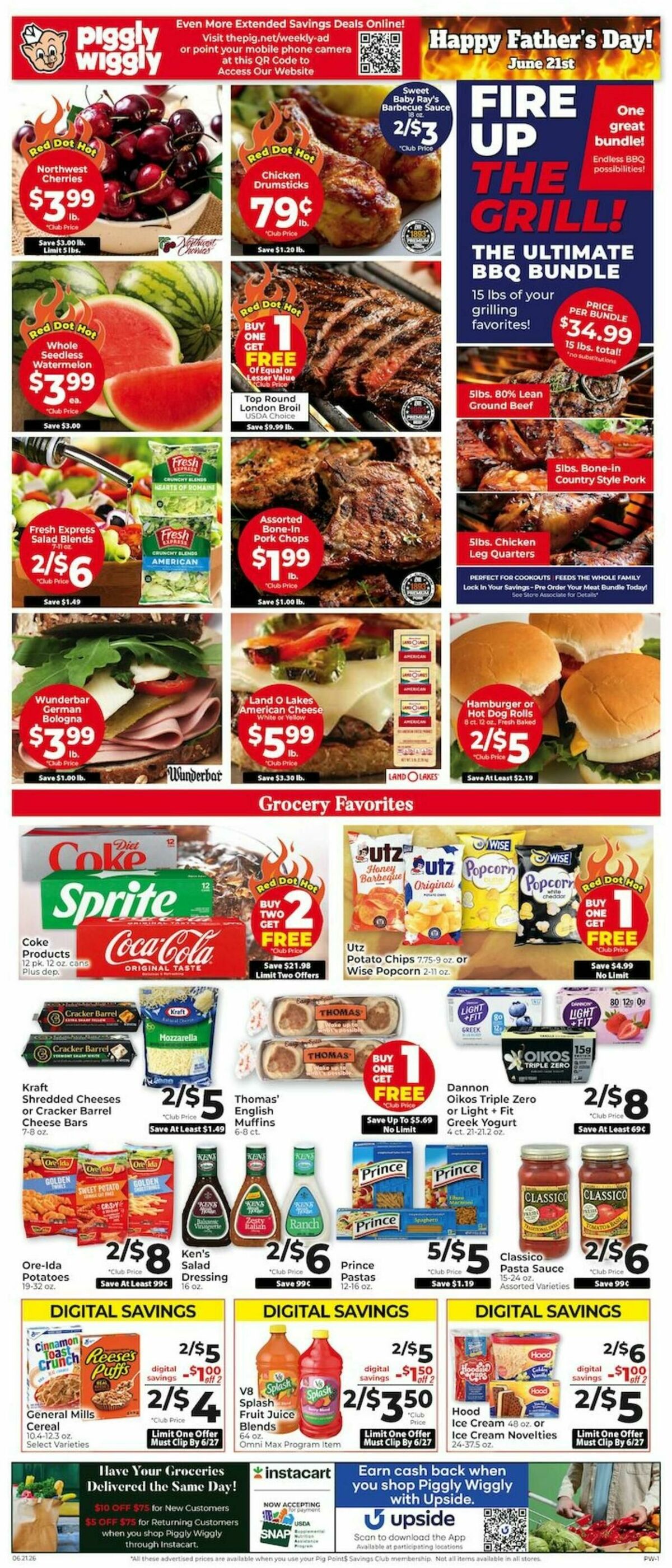 Piggly Wiggly Weekly Ad from June 21