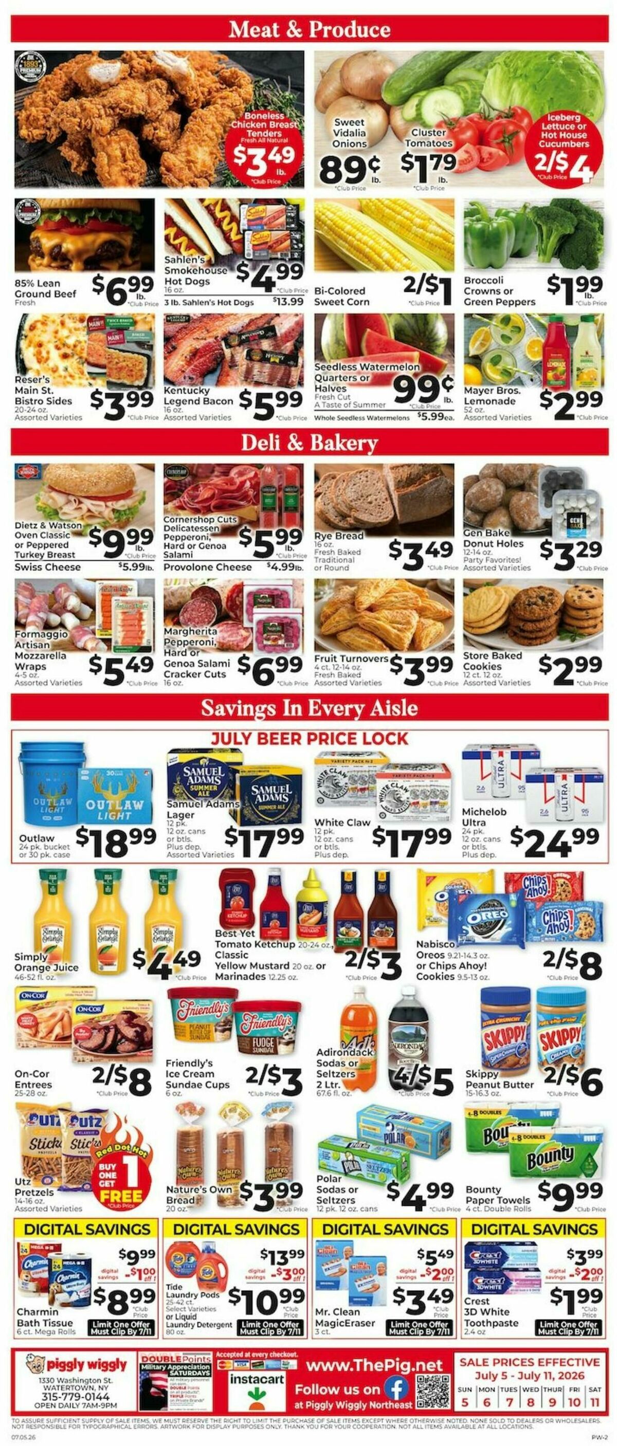 Piggly Wiggly Weekly Ad from July 5