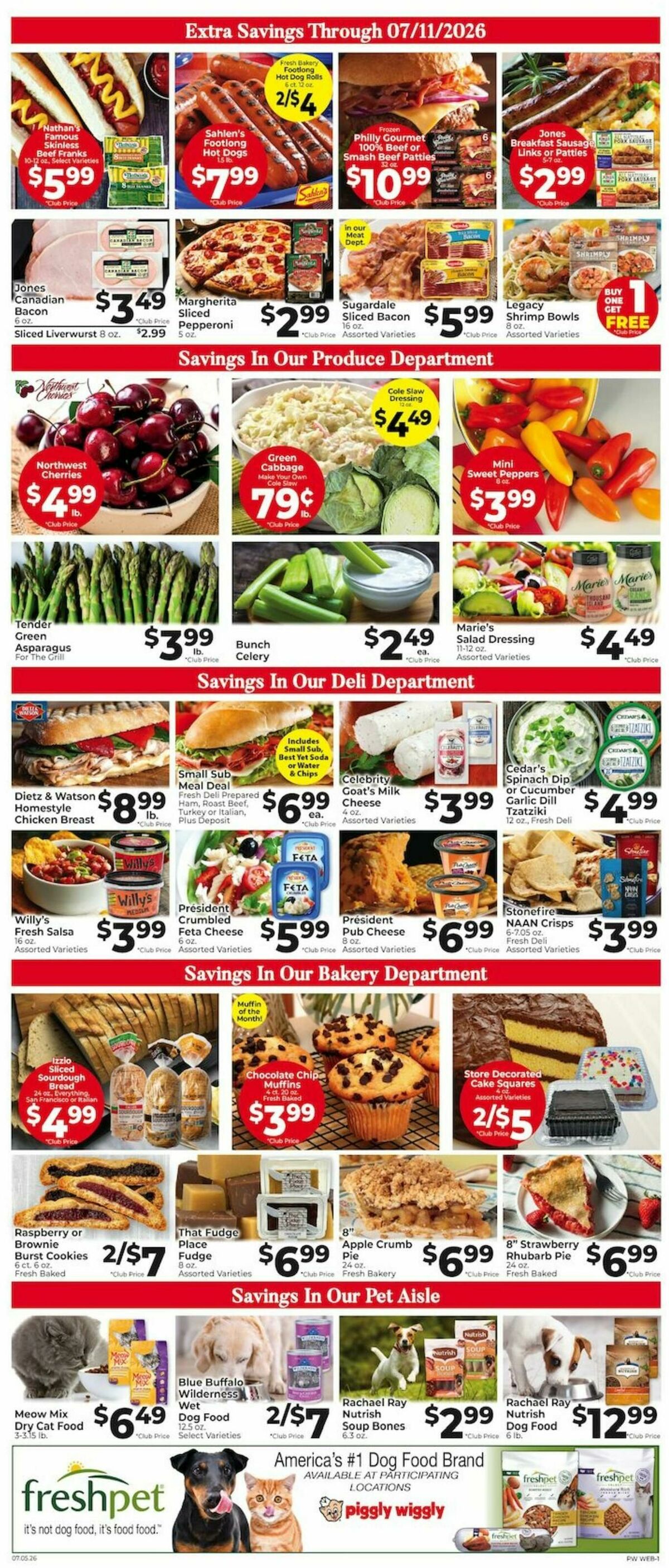 Piggly Wiggly Weekly Ad from July 5