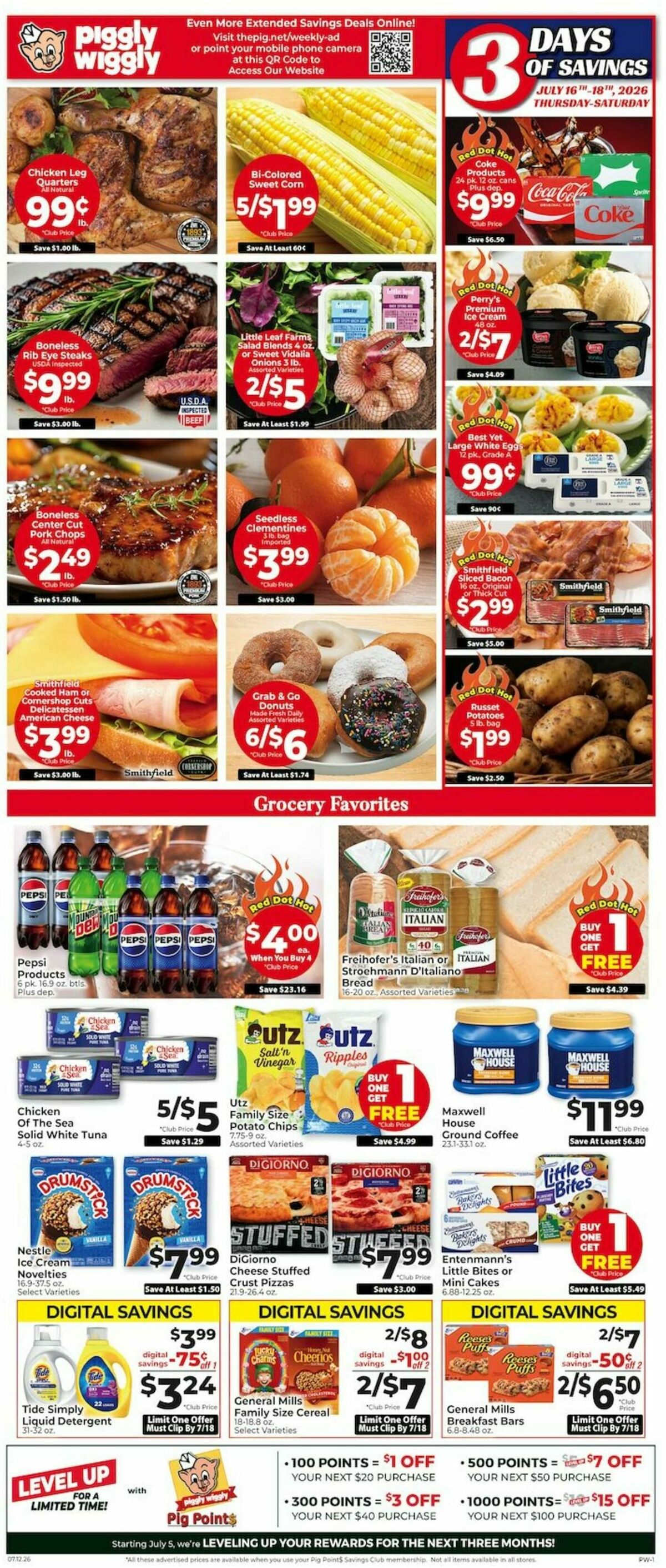 Piggly Wiggly Weekly Ad from July 12