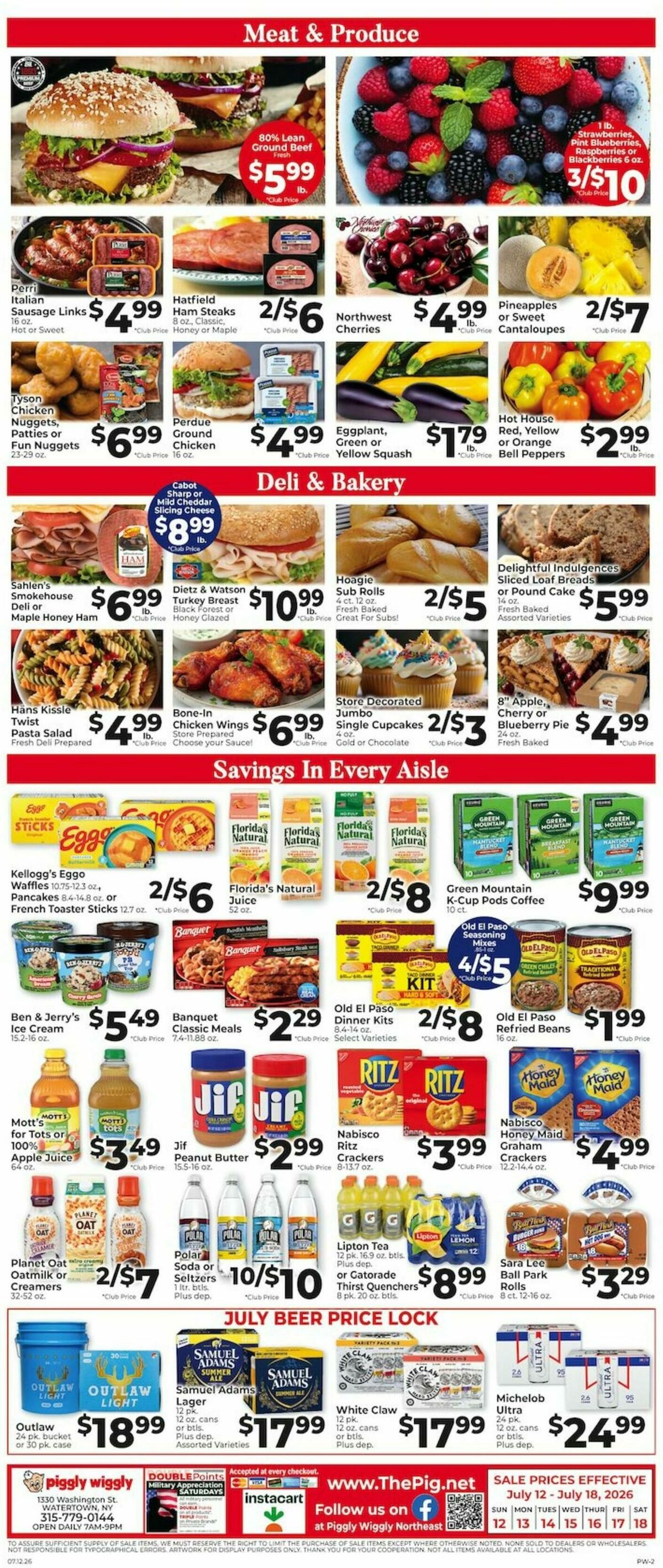 Piggly Wiggly Weekly Ad from July 12