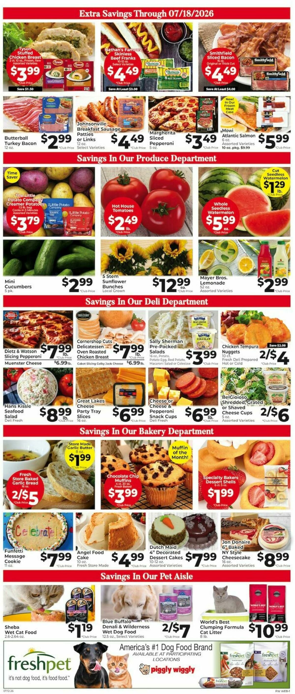 Piggly Wiggly Weekly Ad from July 12