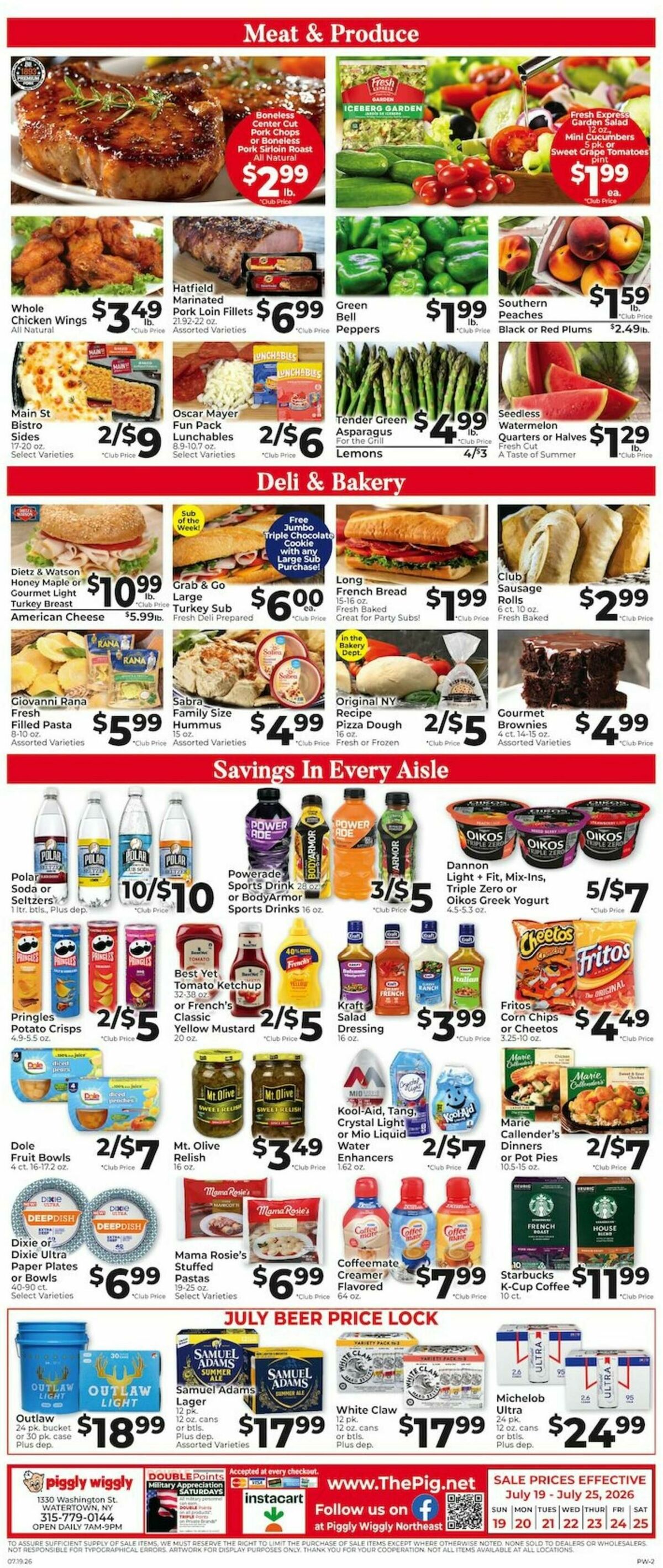 Piggly Wiggly Weekly Ad from July 19