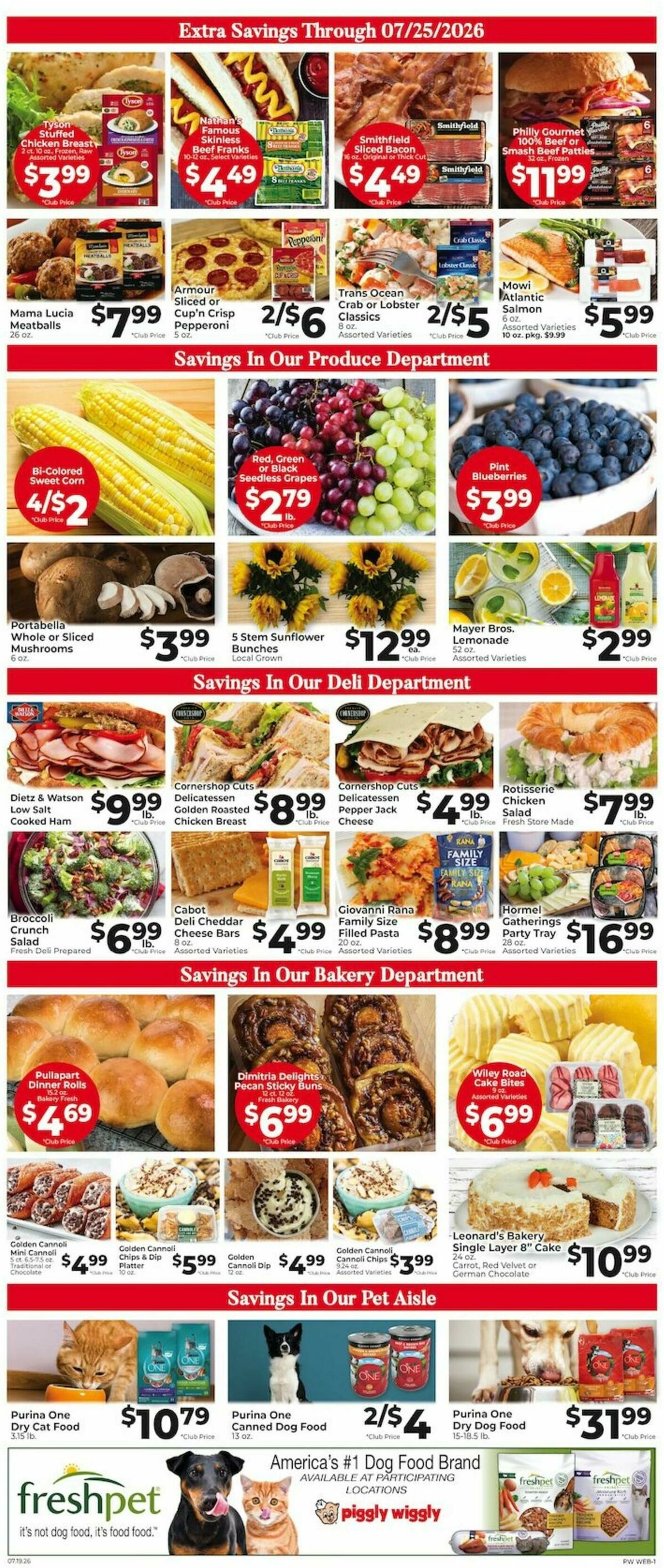 Piggly Wiggly Weekly Ad from July 19