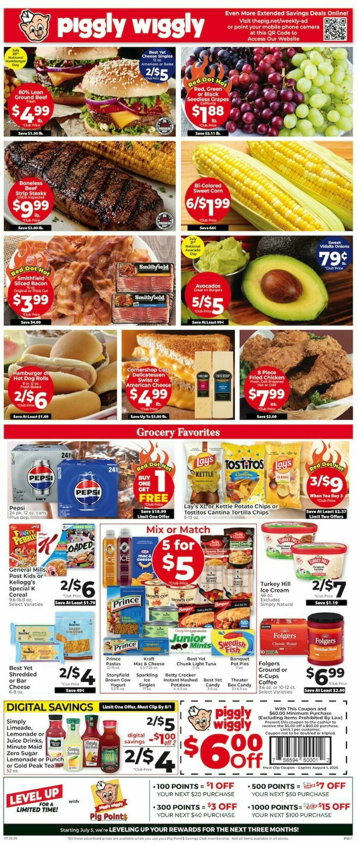 Piggly Wiggly Weekly Ad from July 26