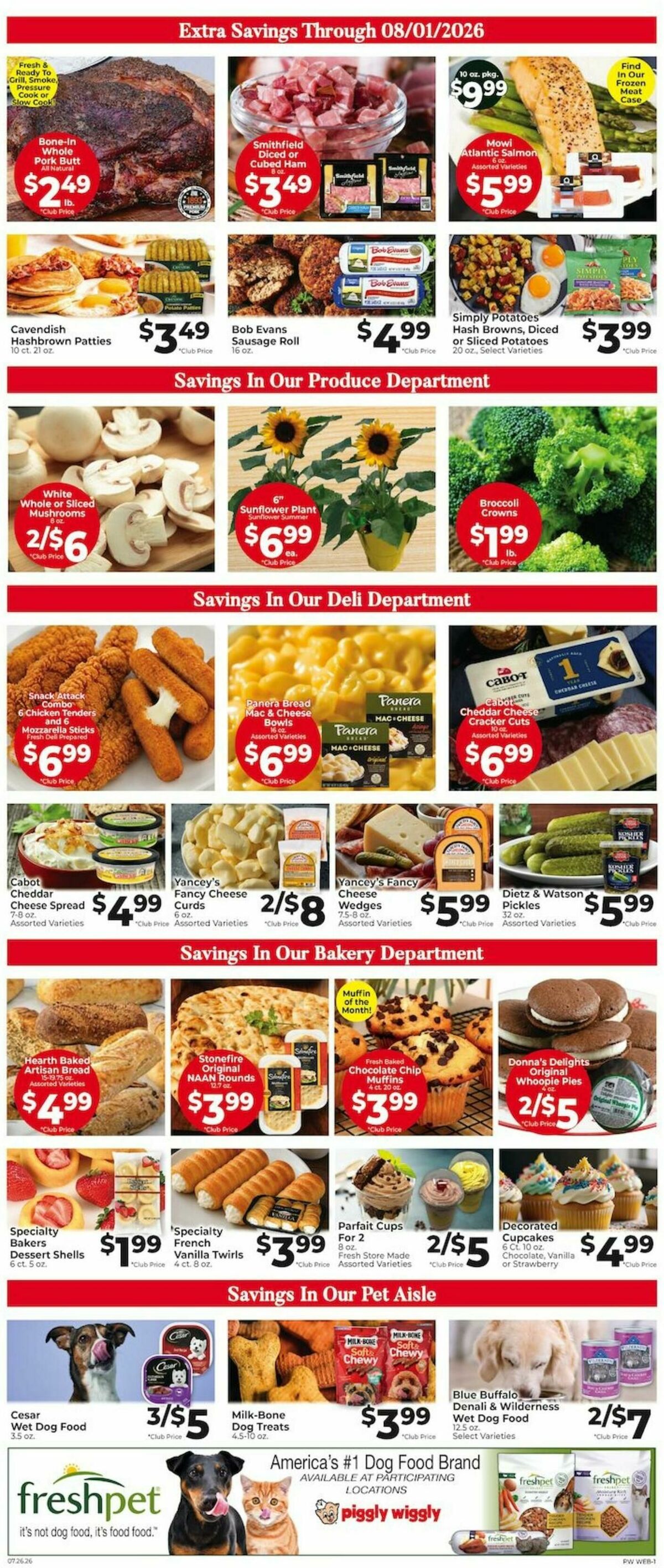 Piggly Wiggly Weekly Ad from July 26