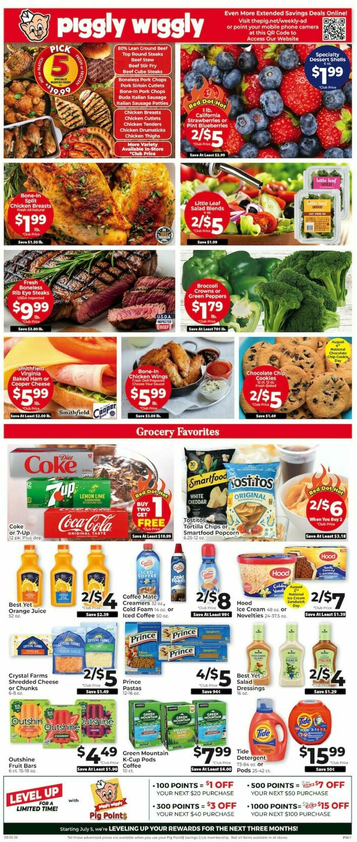Piggly Wiggly Weekly Ad from August 2
