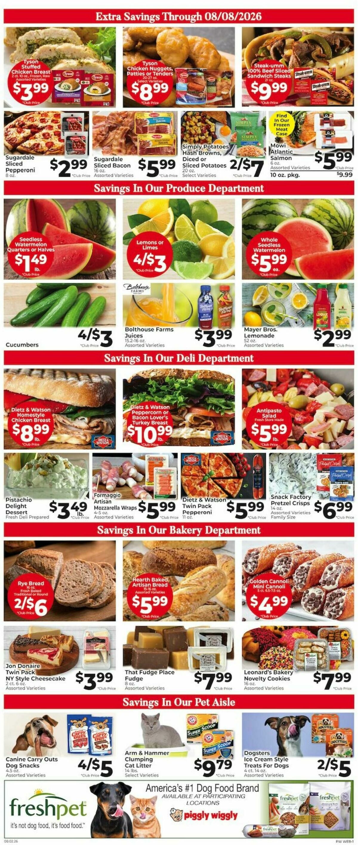 Piggly Wiggly Weekly Ad from August 2