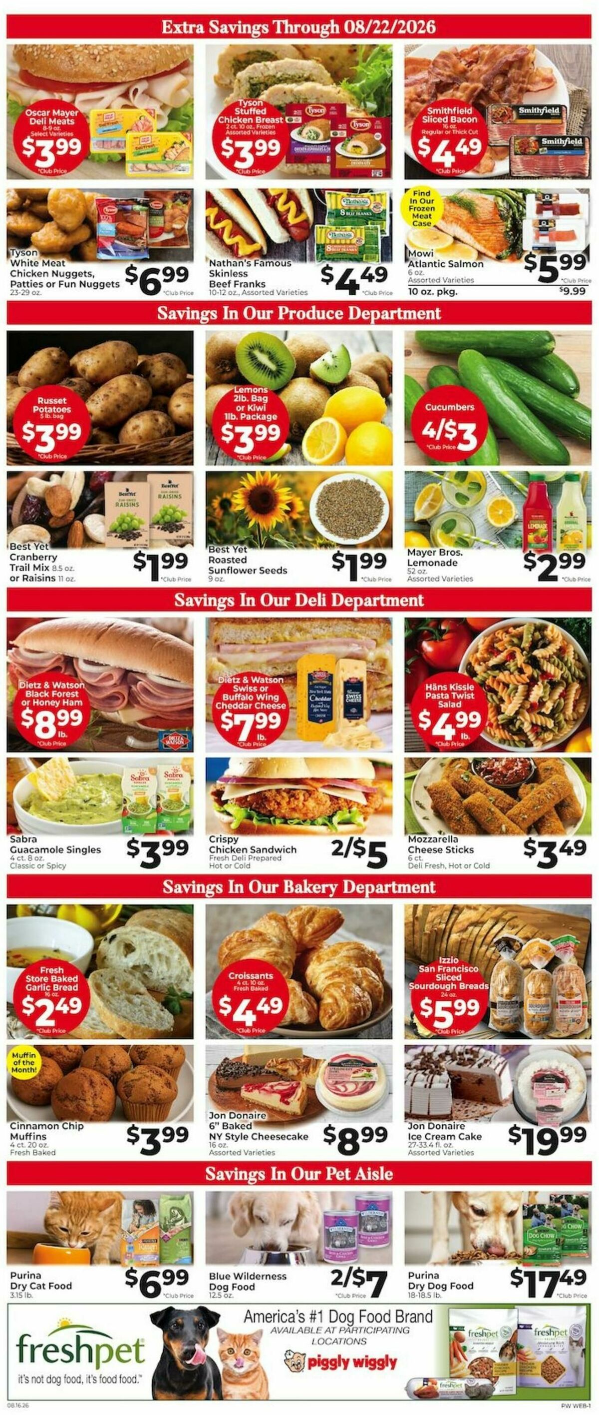 Piggly Wiggly Weekly Ad from August 16