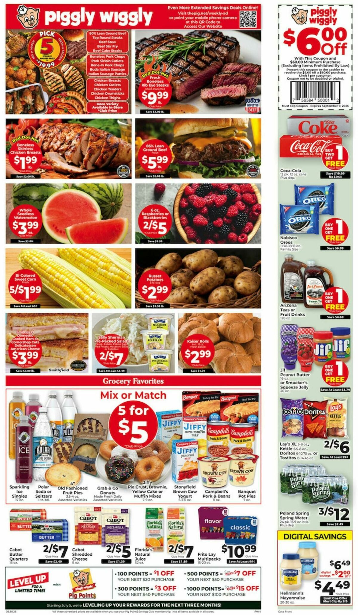 Piggly Wiggly Weekly Ad from August 30