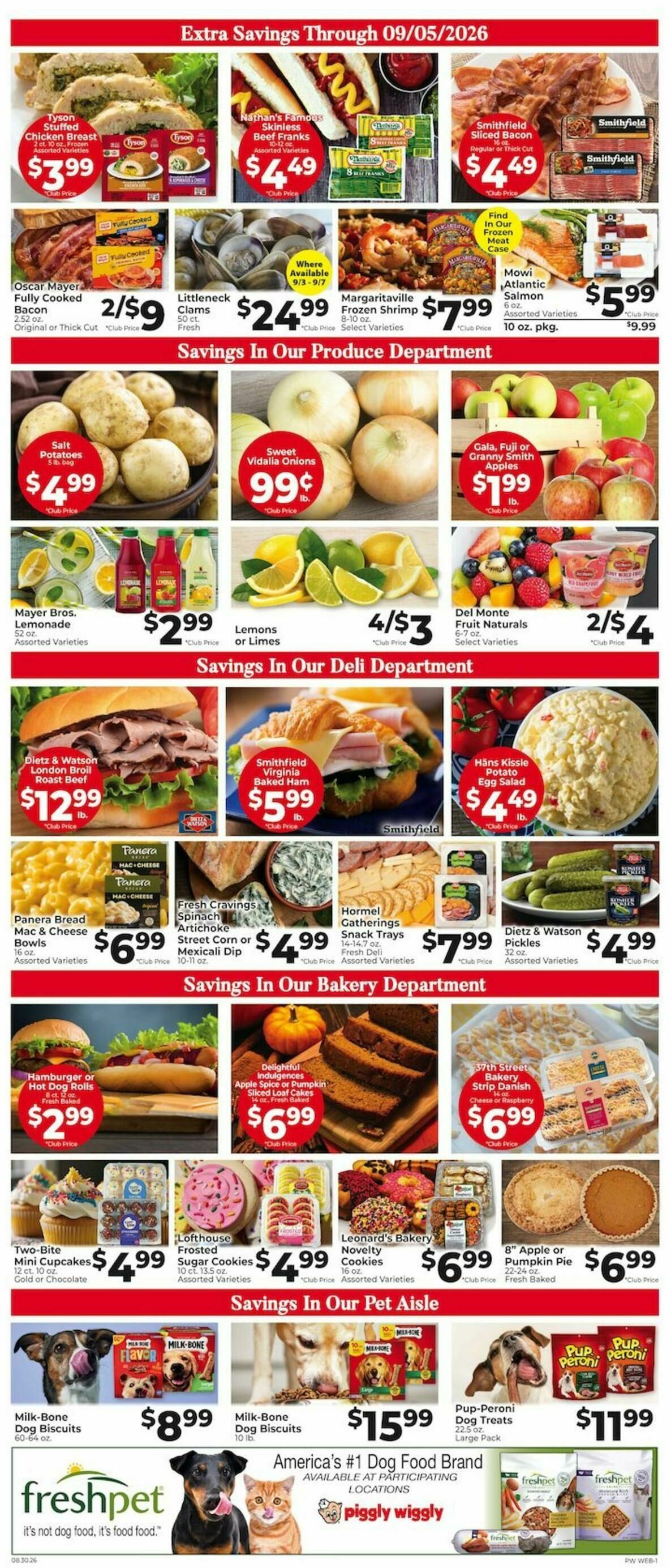 Piggly Wiggly Weekly Ad from August 30