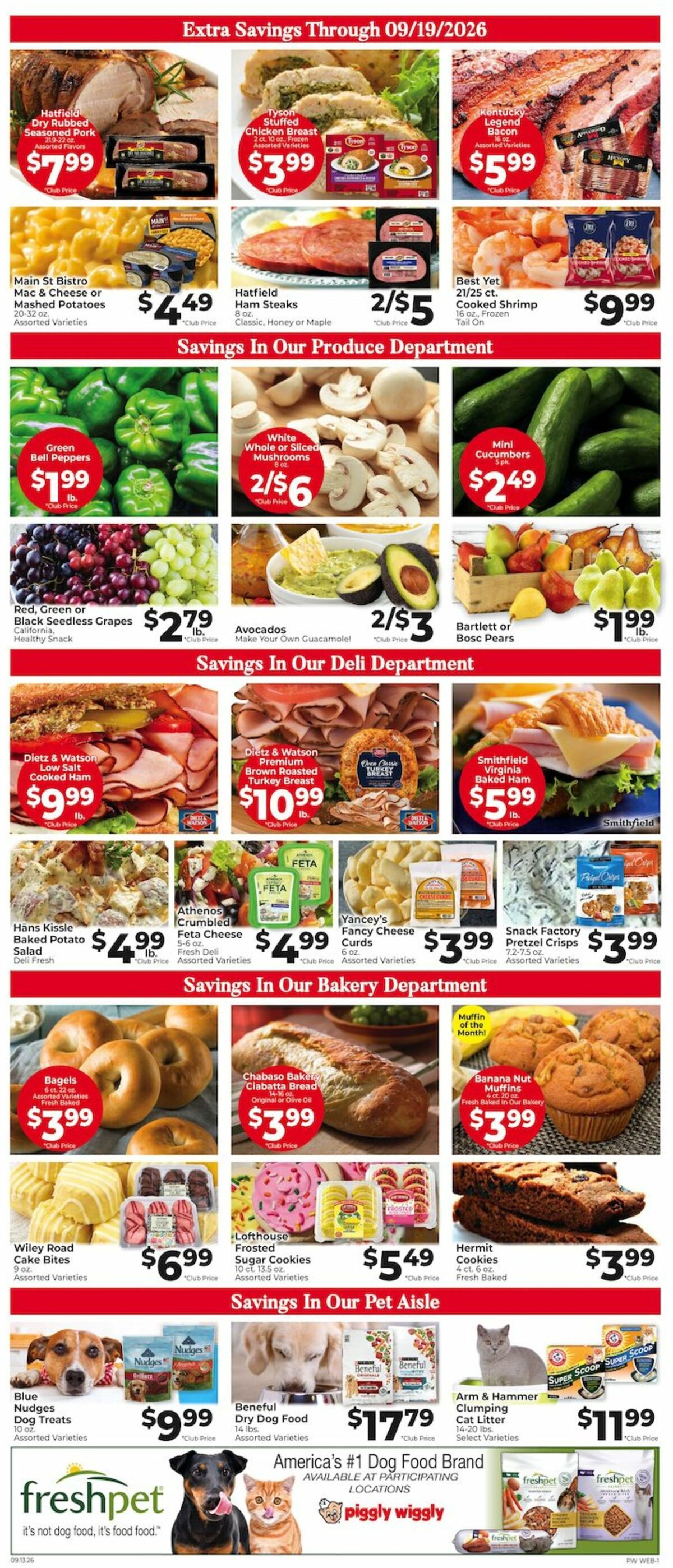 Piggly Wiggly Weekly Ad from September 13