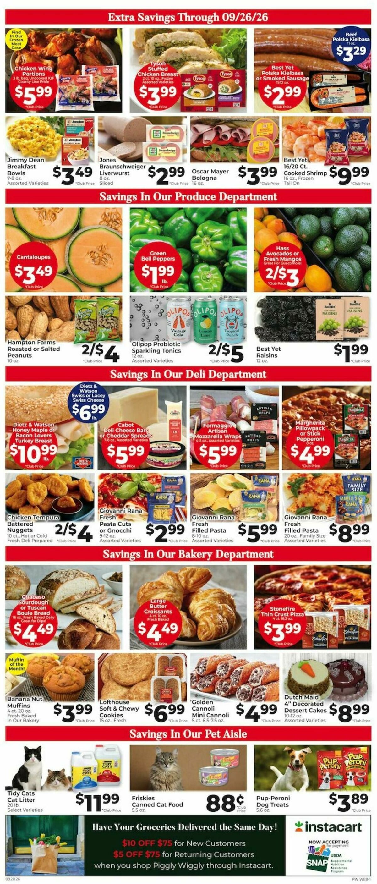 Piggly Wiggly Weekly Ad from September 20