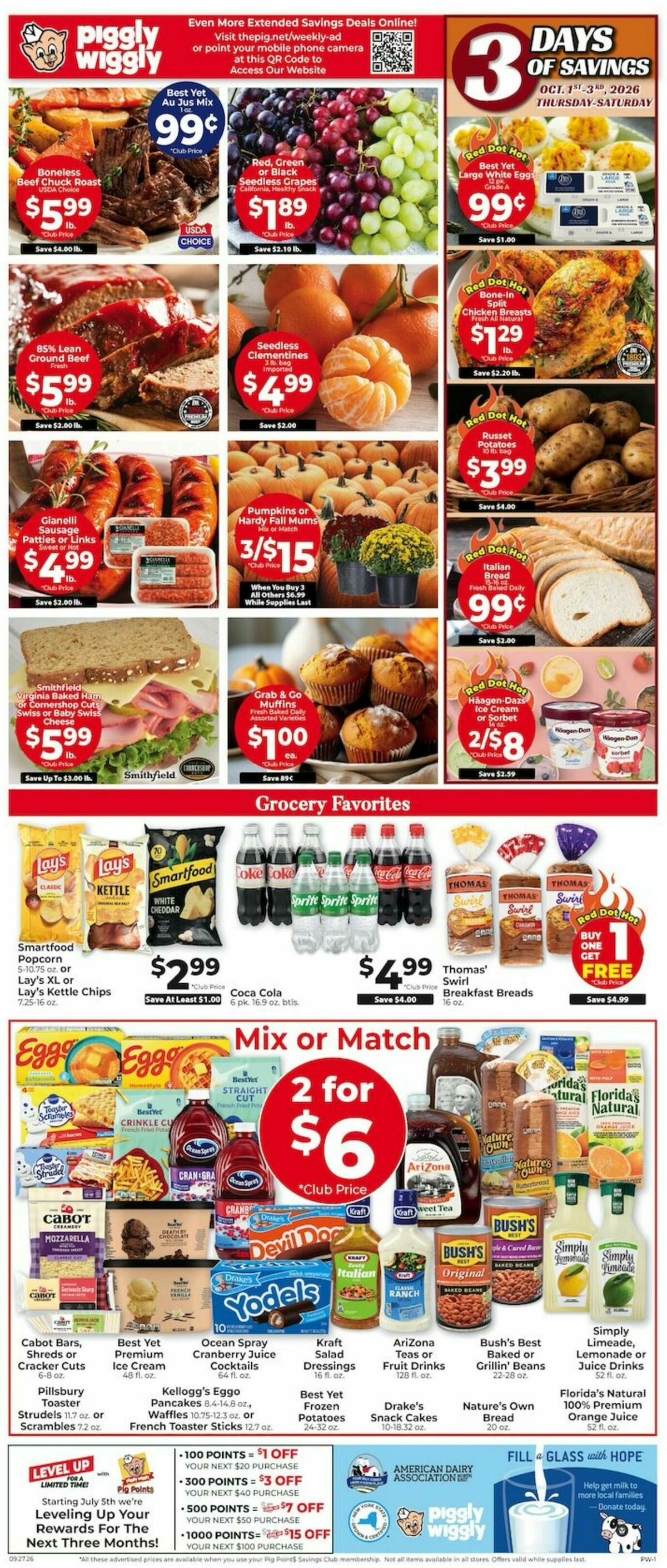 Piggly Wiggly Weekly Ad from September 27